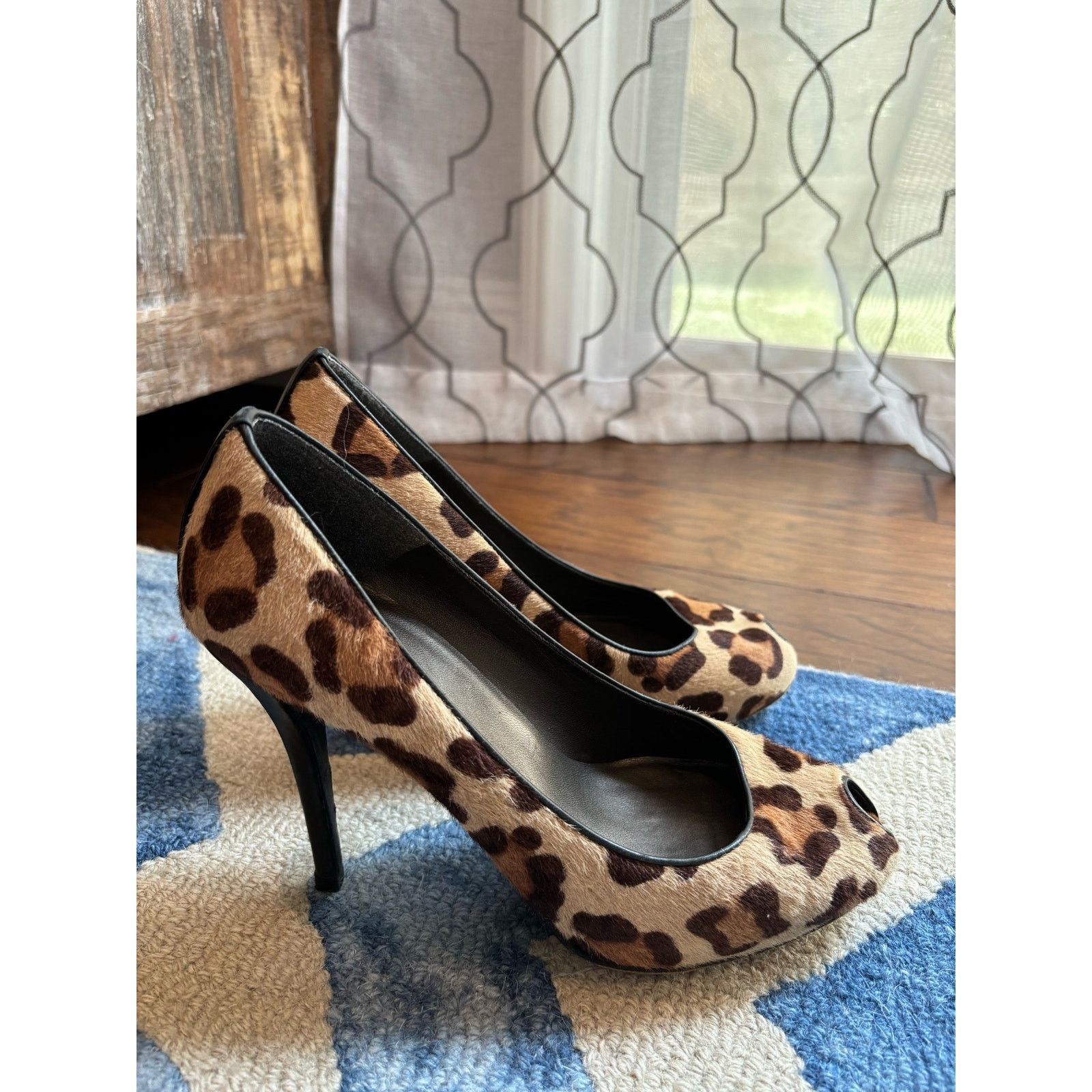 Stuart Weitzman Stewart Weitzman leopard peekaboo toe, stiletto heels ￼ Size US 8 / IT 38 - 6 Thumbnail