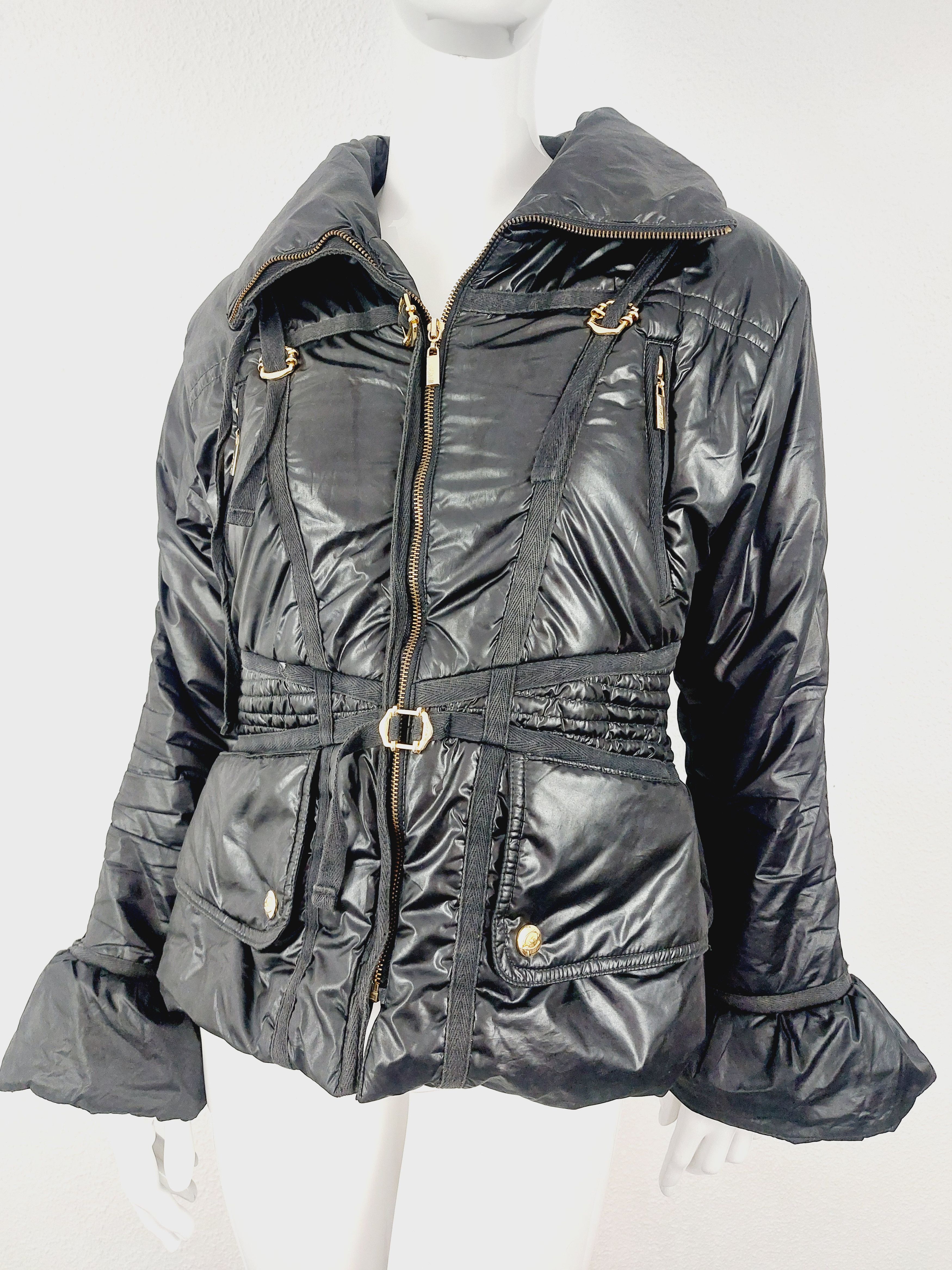 Roberto Cavalli Roberto Cavalli Black Bondage Strap BDSM Puffer Coat Size US S / EU 44-46 / 1 - 3 Thumbnail