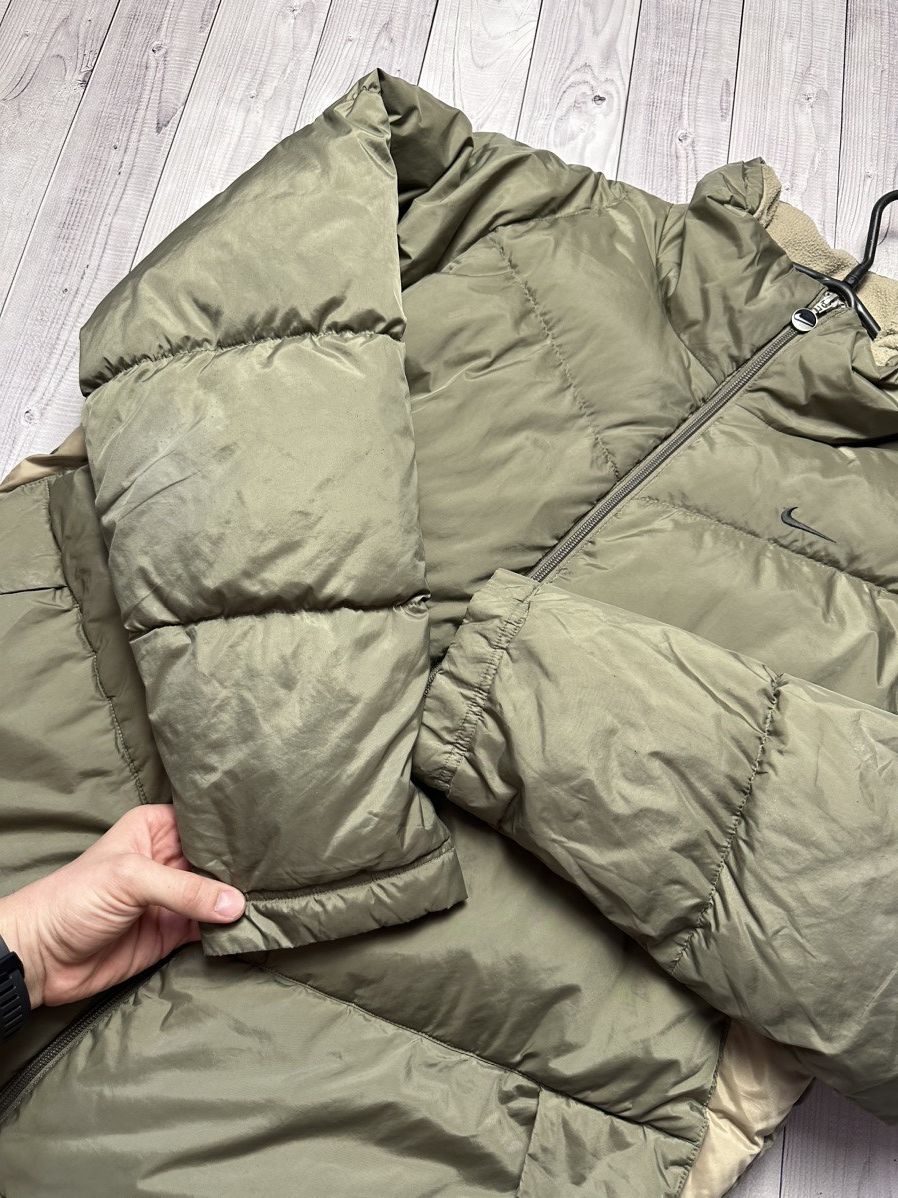 Nike × Vintage Vintage Nike down jacket puffer olive size L swoosh Size US L / EU 52-54 / 3 - 5 Thumbnail