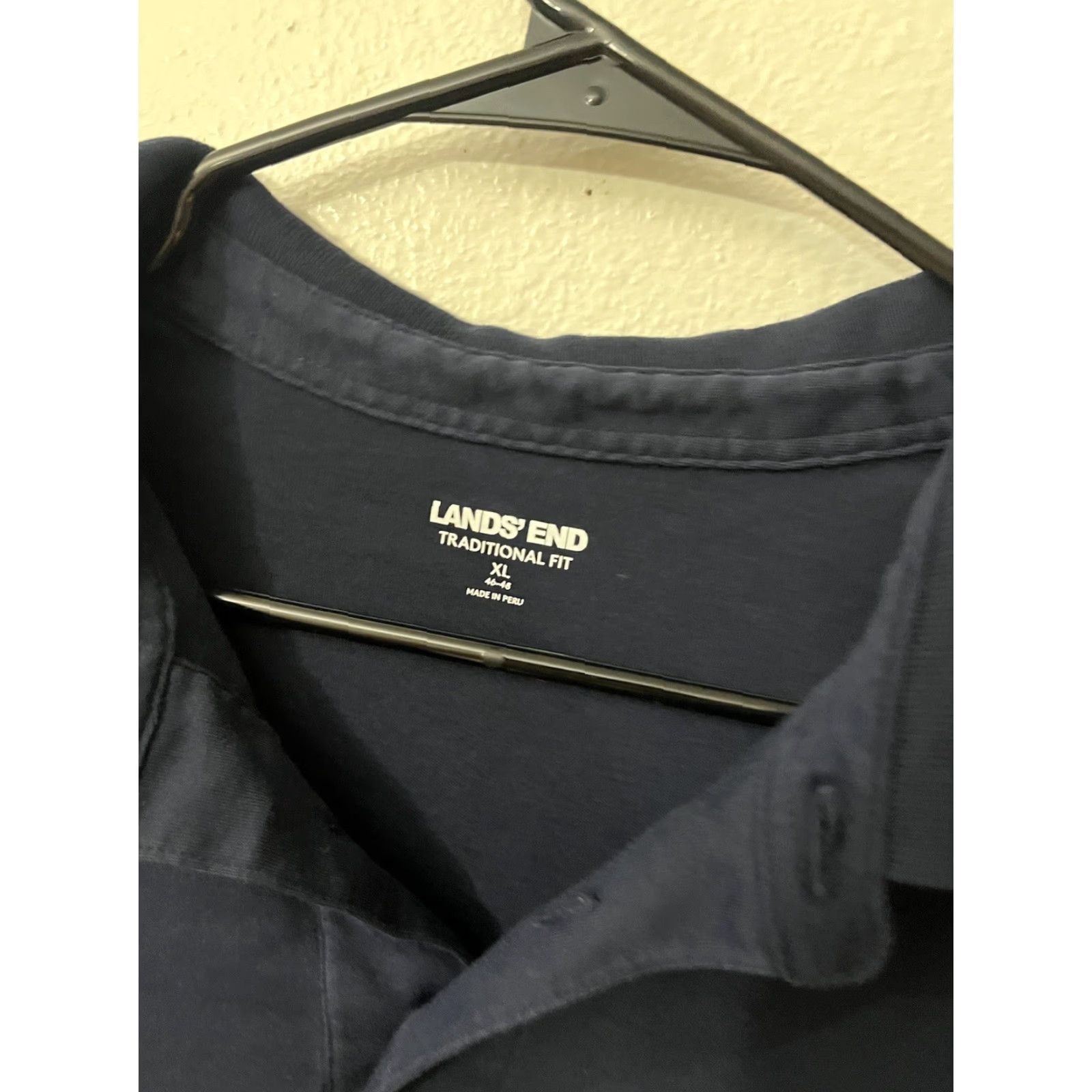 Lands' End VINTAGE Lands' End Polo Shirt Navy Blue Cotton Short Sleeve XL 46-48 Mens Classic Regular Knit Breathable 1990s? Style: Polo Distinctive? Size US XL / EU 56 / 4 - 3 Thumbnail