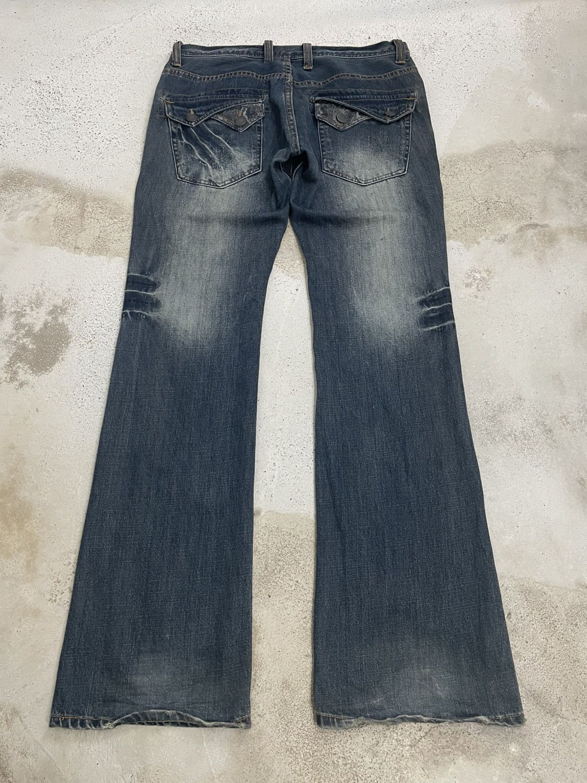 Le Grande Bleu (L.G.B.) Al Delio LGB Sick Mud Flare Archive Pant Whisker Distressed Size US 32 / EU 48 - 2 Thumbnail