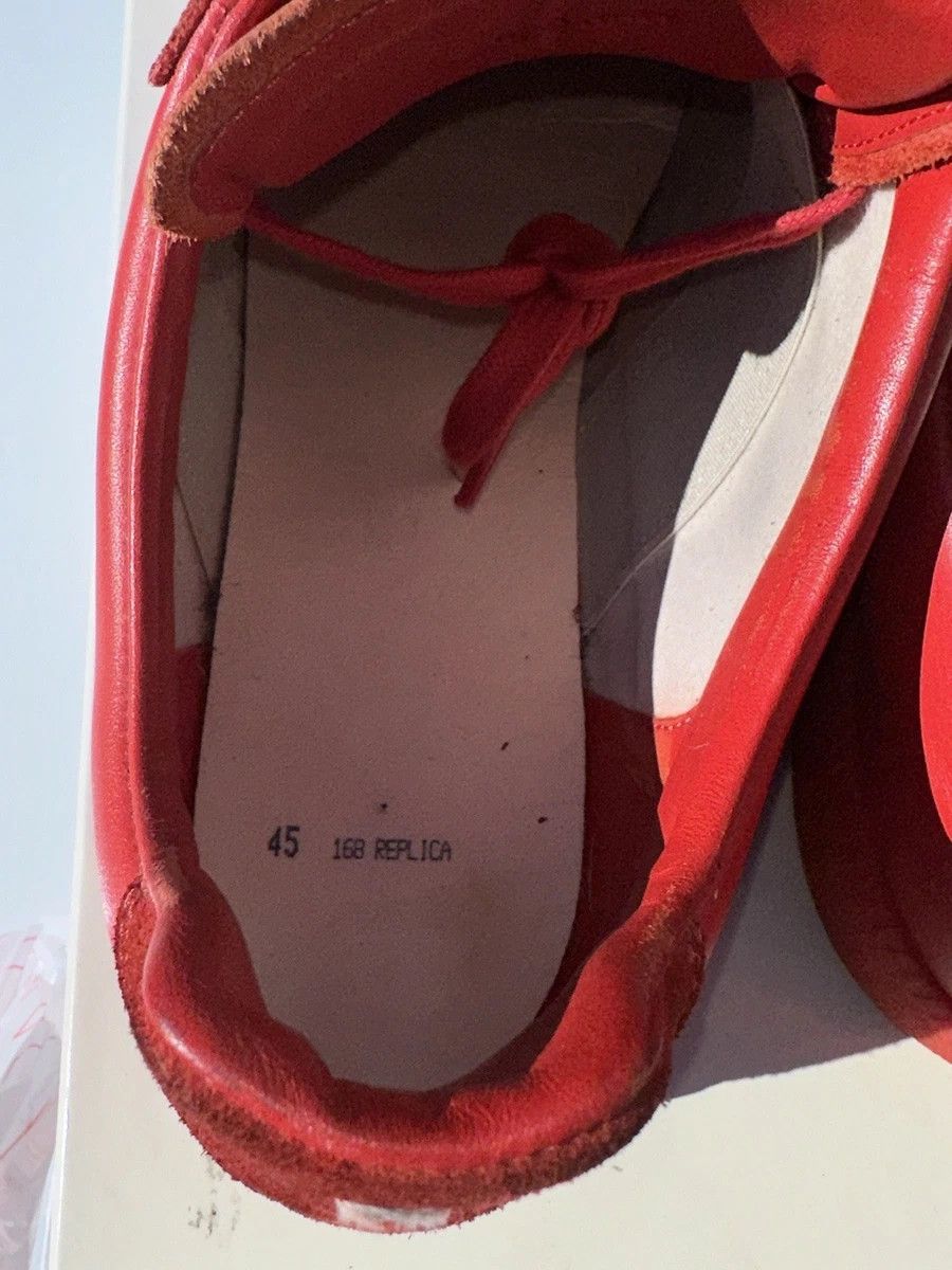 Maison Margiela Maison Margiela GAT Replica Red 12 45 Leather Low Tops Size US 12 / EU 45 - 8 Thumbnail
