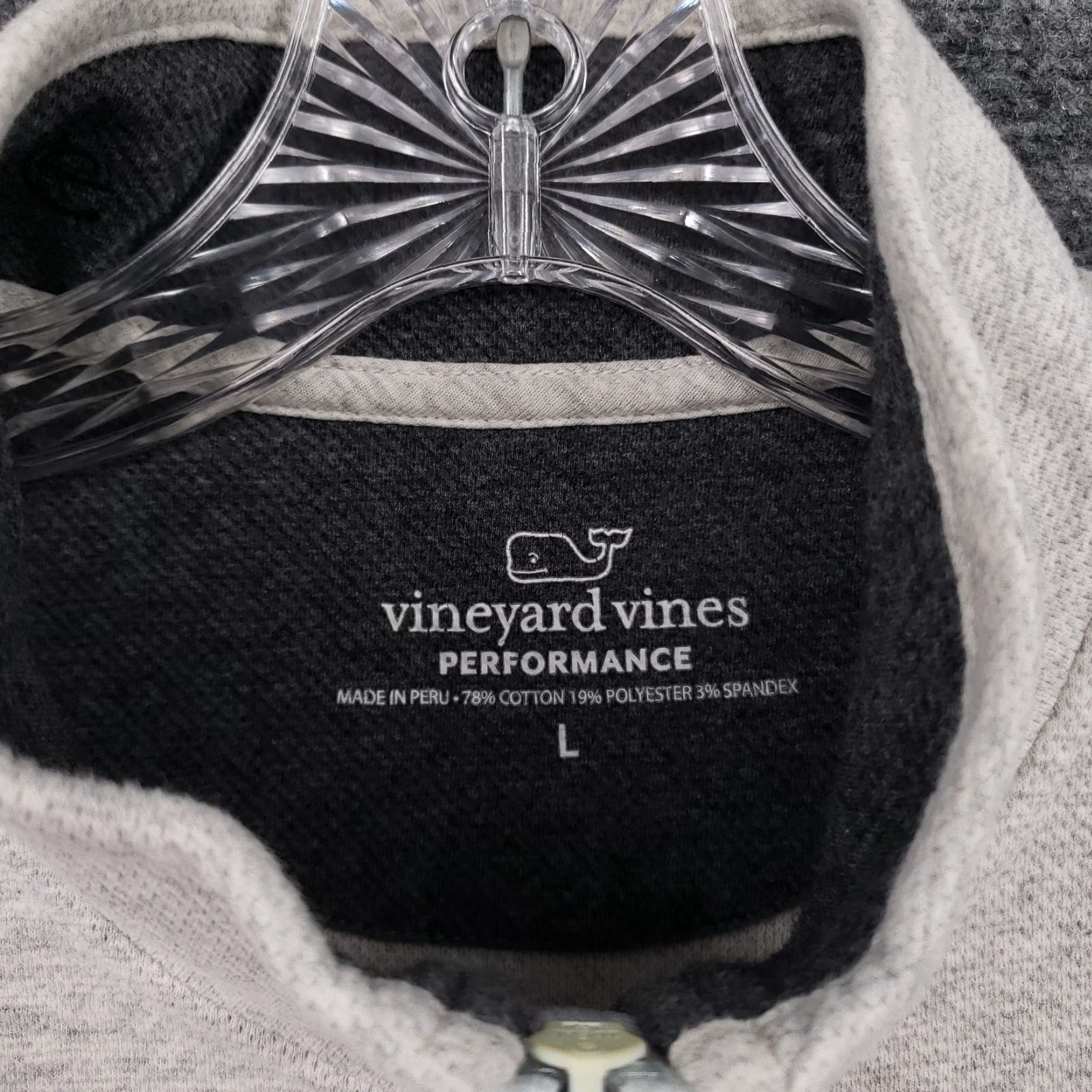 Vineyard Vines Vineyard Vines Mens Sweater Knit Gray 1/4 Zip Mock Neck L Large Regular Fit Size US L / EU 52-54 / 3 - 7 Thumbnail