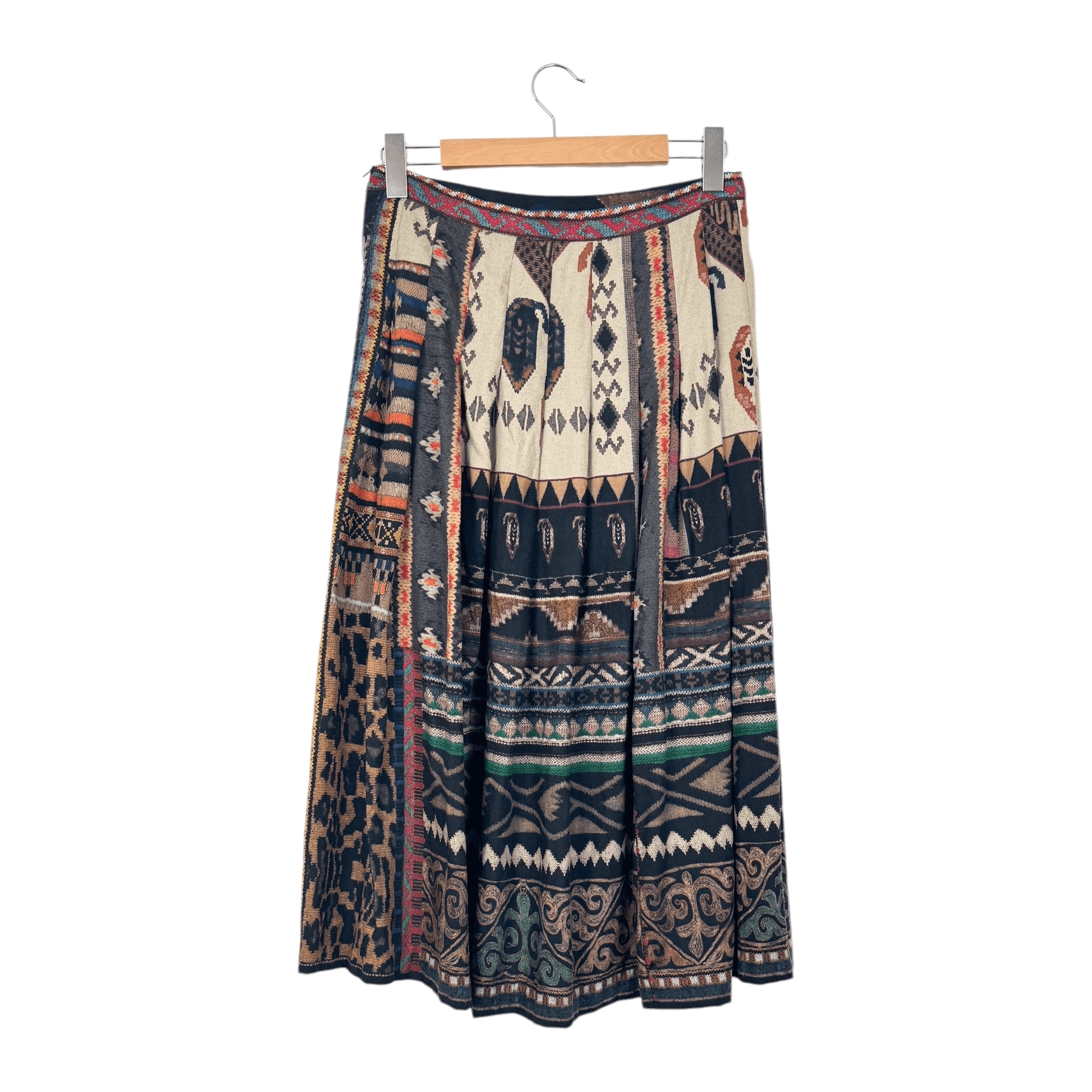 Etro Etro Wool and Silk Pleated Print Skirt Size 30" / US 8 / IT 44 - 2 Thumbnail