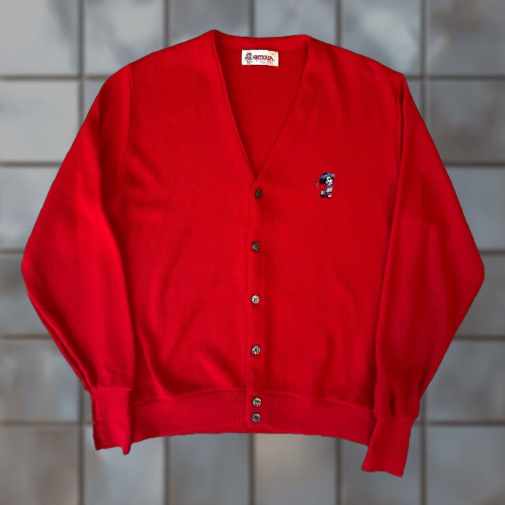 Disney VINTAGE Disney Mickey Mouse Cardigan L Red Acrylic Sweater Men Cardigan Size US L / EU 52-54 / 3 - 1 Thumbnail
