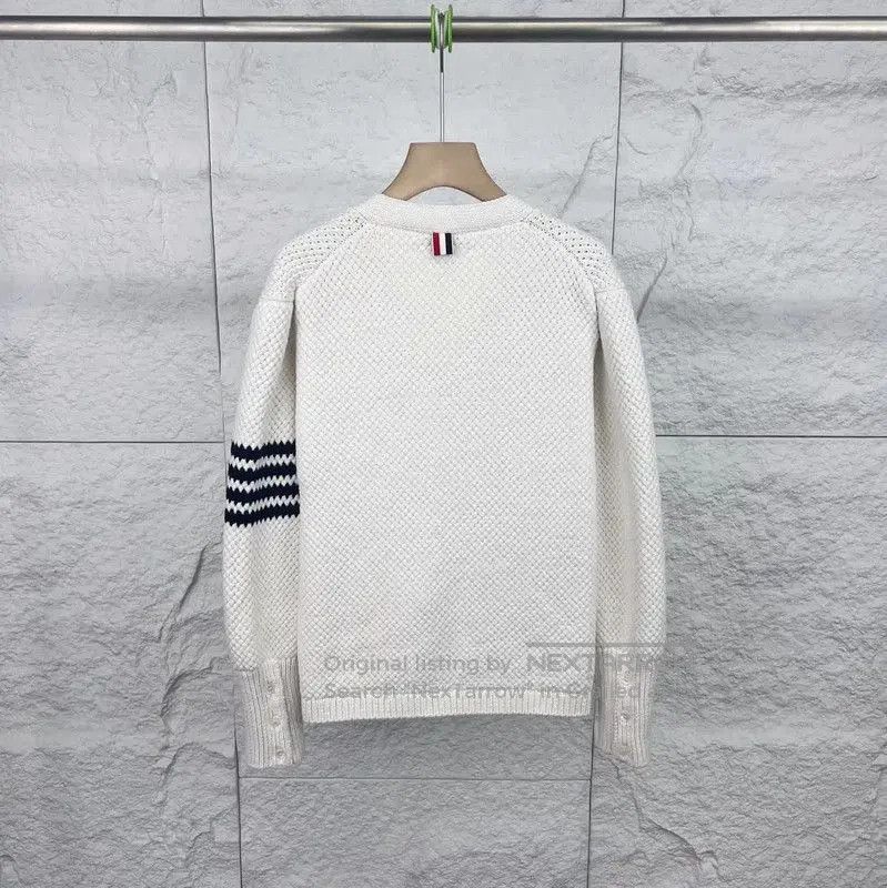 Thom Browne Thom Browne White Cotton Women's Cardigan . Size XXS / US 00 / IT 34 - 2 Thumbnail