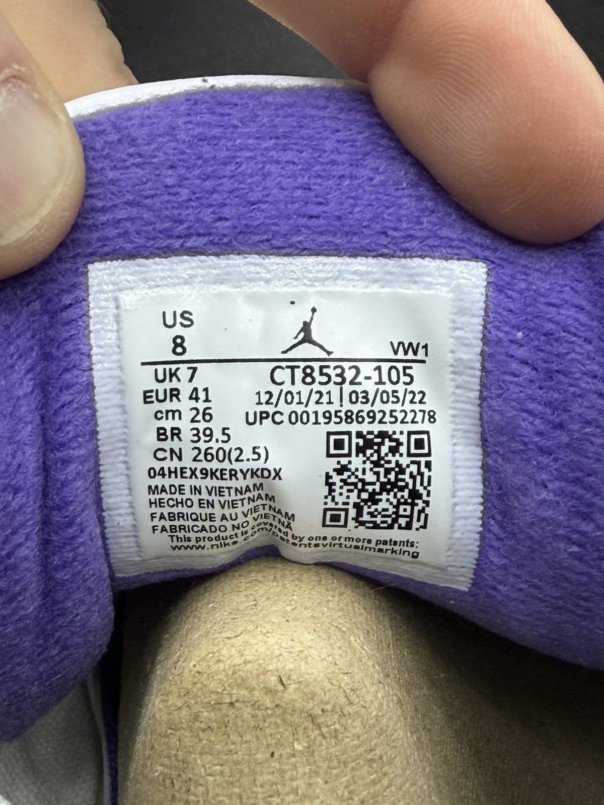 Jordan Brand Size 8 - Jordan 3 Retro Dark Iris Size US 8 / EU 41 - 10 Thumbnail
