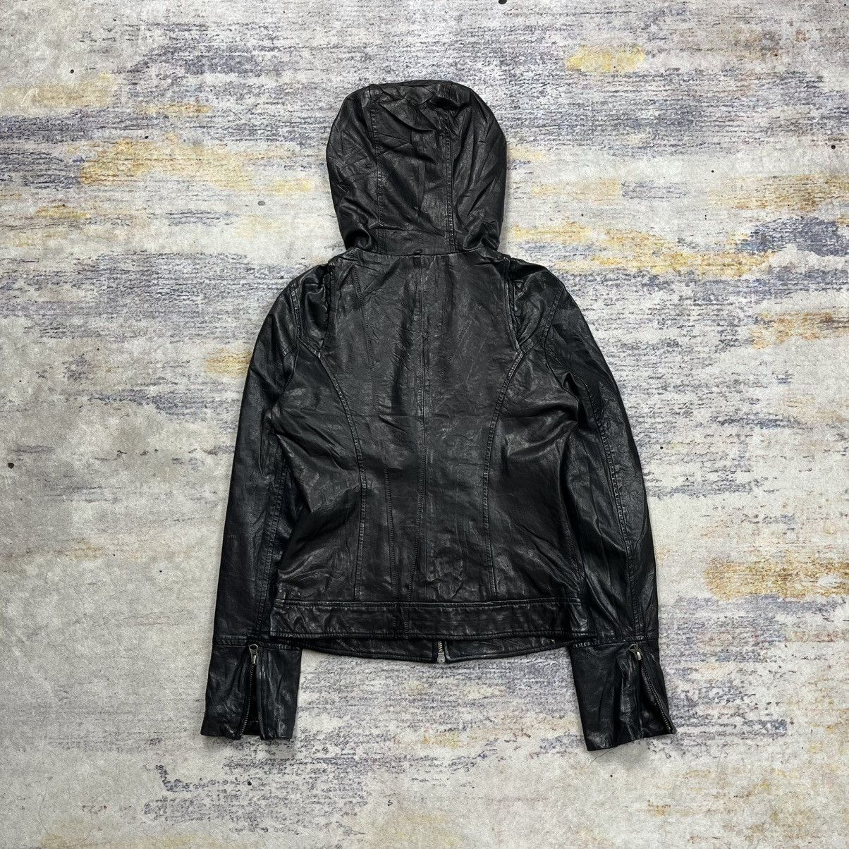 Japanese Brand Sistematic hooded biker leather jacket vkei style Size US XS / EU 42 / 0 - 2 Thumbnail