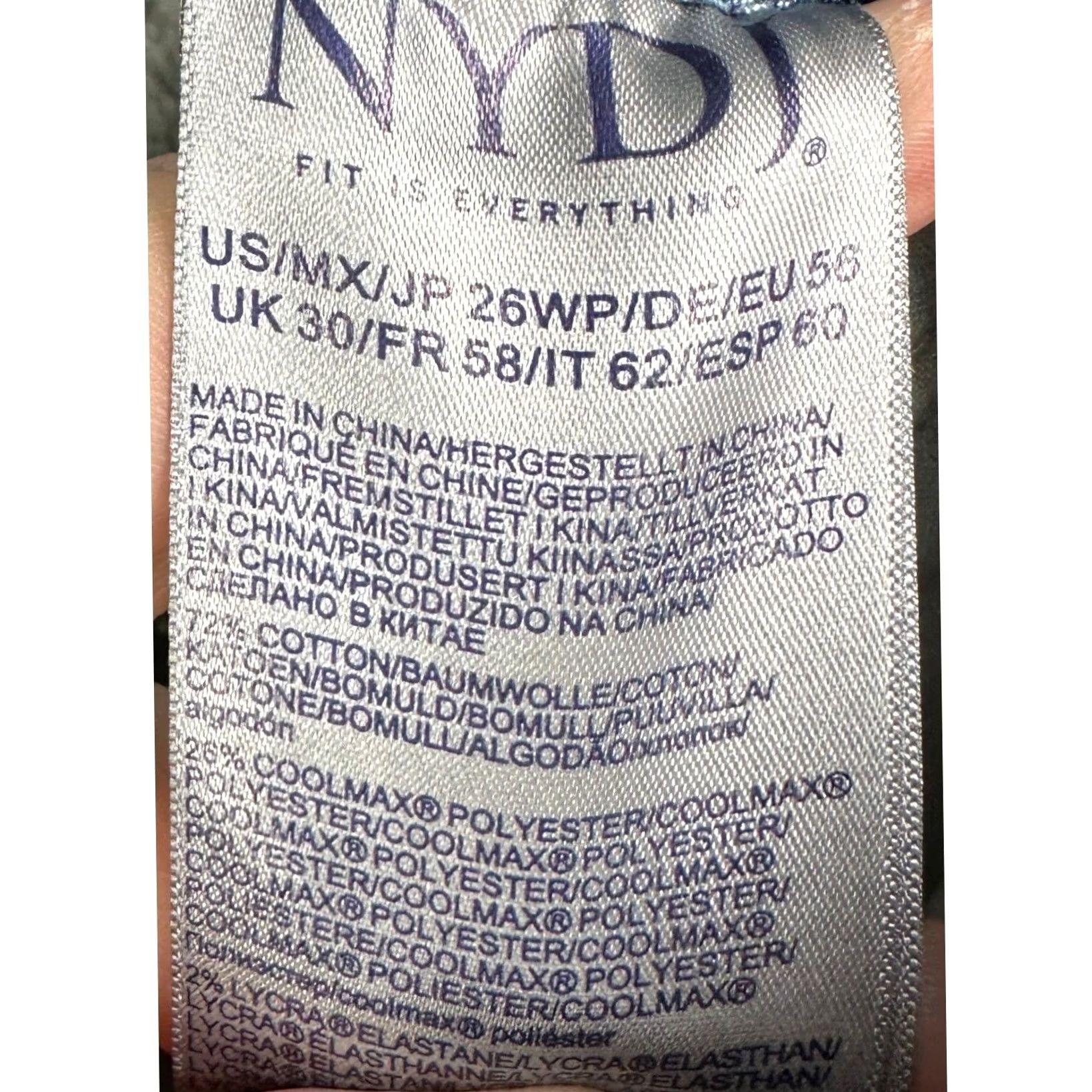 NYDJ NYDJ Jeans Womens 26WP Plus Petite Blue Cool Embrace Wide Leg Cropped Denim Capris / Jeans Wide Leg Crop 26W Womens Size 26" / US 2 / IT 38 - 6 Thumbnail
