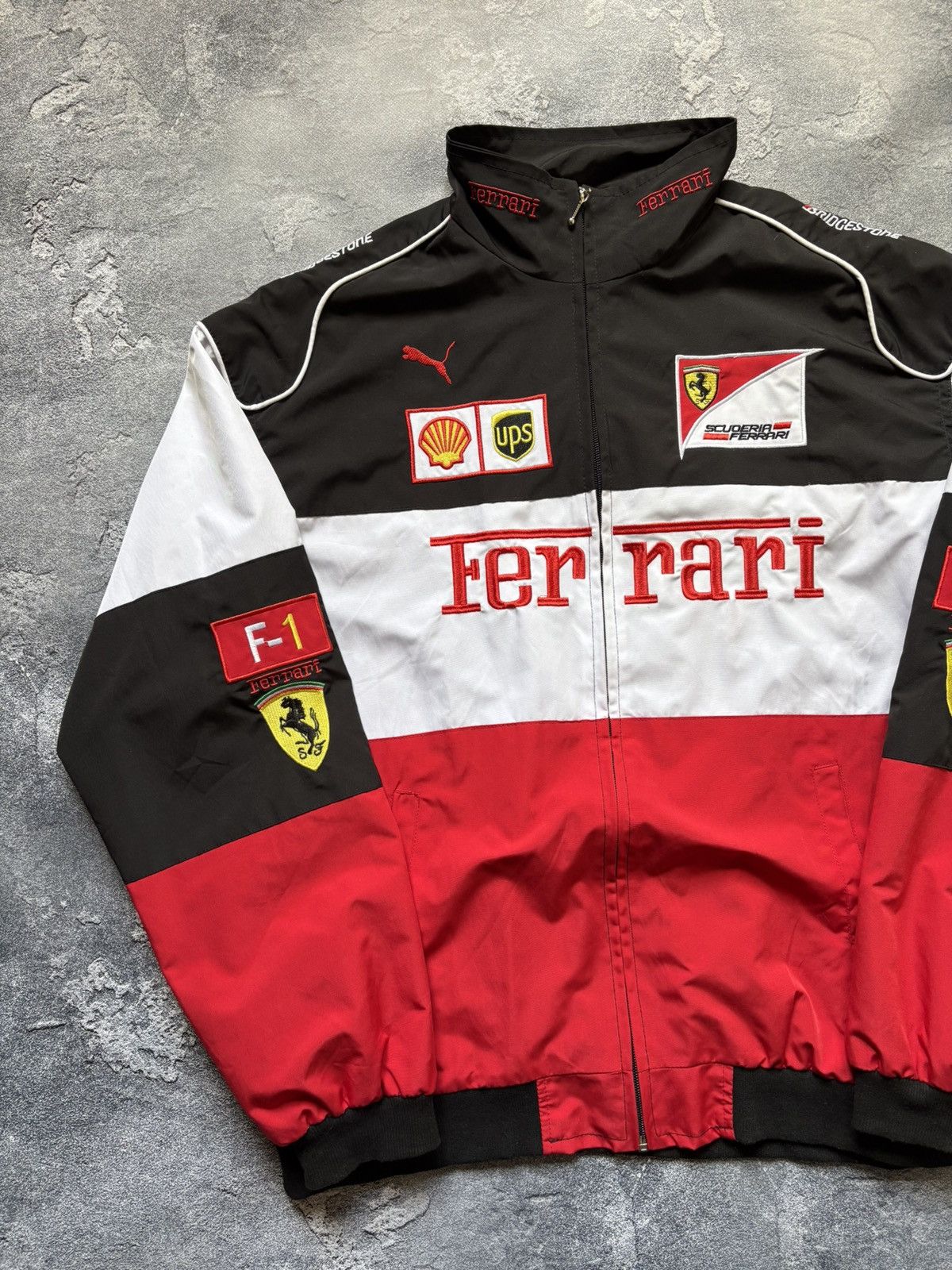 Formula 1 Crazy Vintage Puma Ferrari F-1 Y2K Big Logo Racing Jacket Size US XXL / EU 58 / 5 - 4 Thumbnail