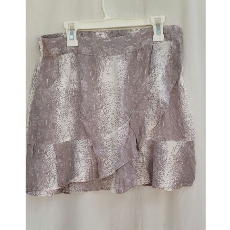 Other Sim & Sam Women’s Gray Textured Wrap-Look Mini Skirt Size L Size 32" / US 10 / IT 46 - 1 Thumbnail