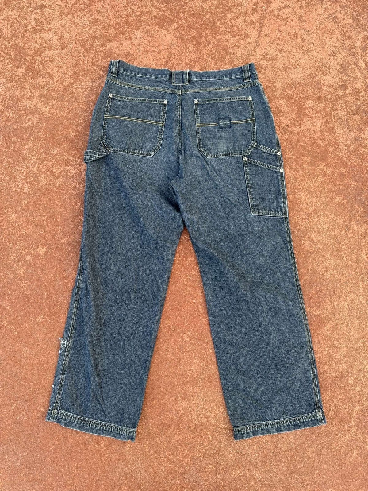 Columbia Vintage 90’s Distressed Columbia Denim Carpenter Pants Size US 36 / EU 52 - 1 Thumbnail