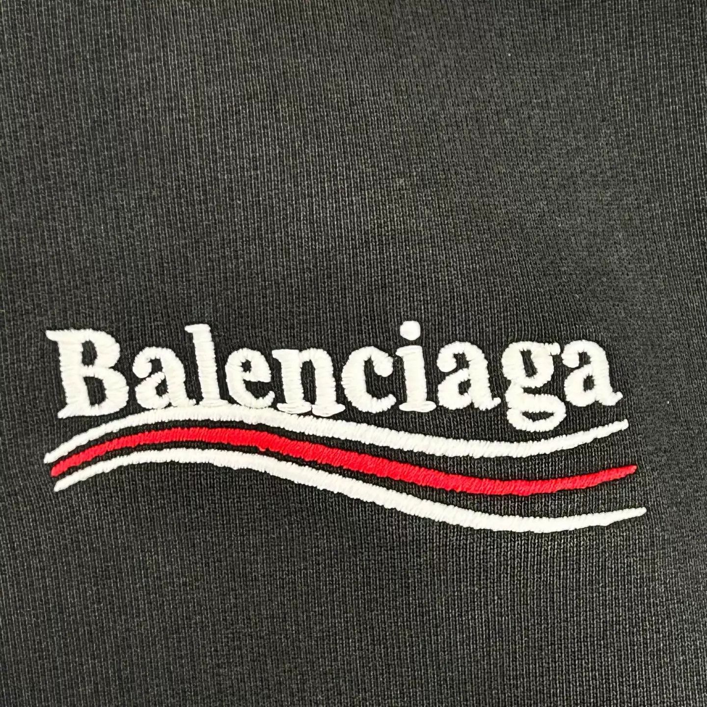 Balenciaga BLCG Coke Wave Embroidered Water Gray Hoodie Size US M / EU 48-50 / 2 - 7 Thumbnail