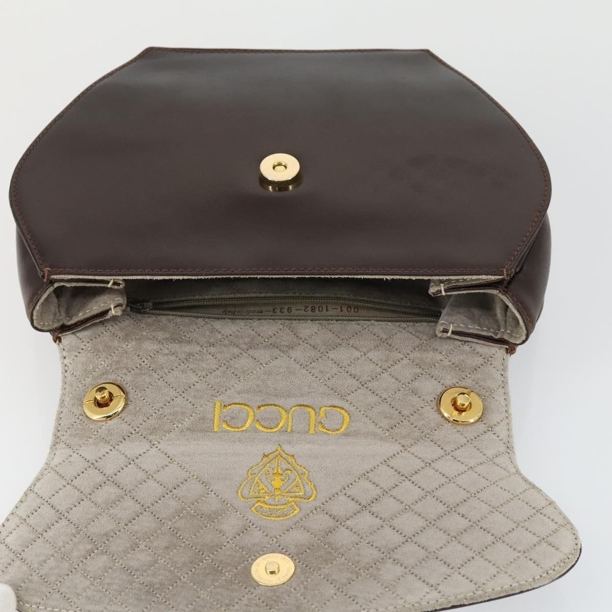 Gucci Gucci Leather Chain Shoulder Bag Brown Size ONE SIZE - 5 Thumbnail