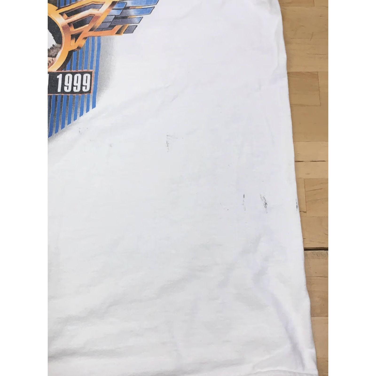 Fruit Of The Loom VINTAGE 1990s Bike Week Mens XL White Daytona Florida Bald Eagle 90s T-Shirt Fruit of the Loom Short Sleeve Crew Neck Graphic Print Size US XL / EU 56 / 4 - 4 Thumbnail