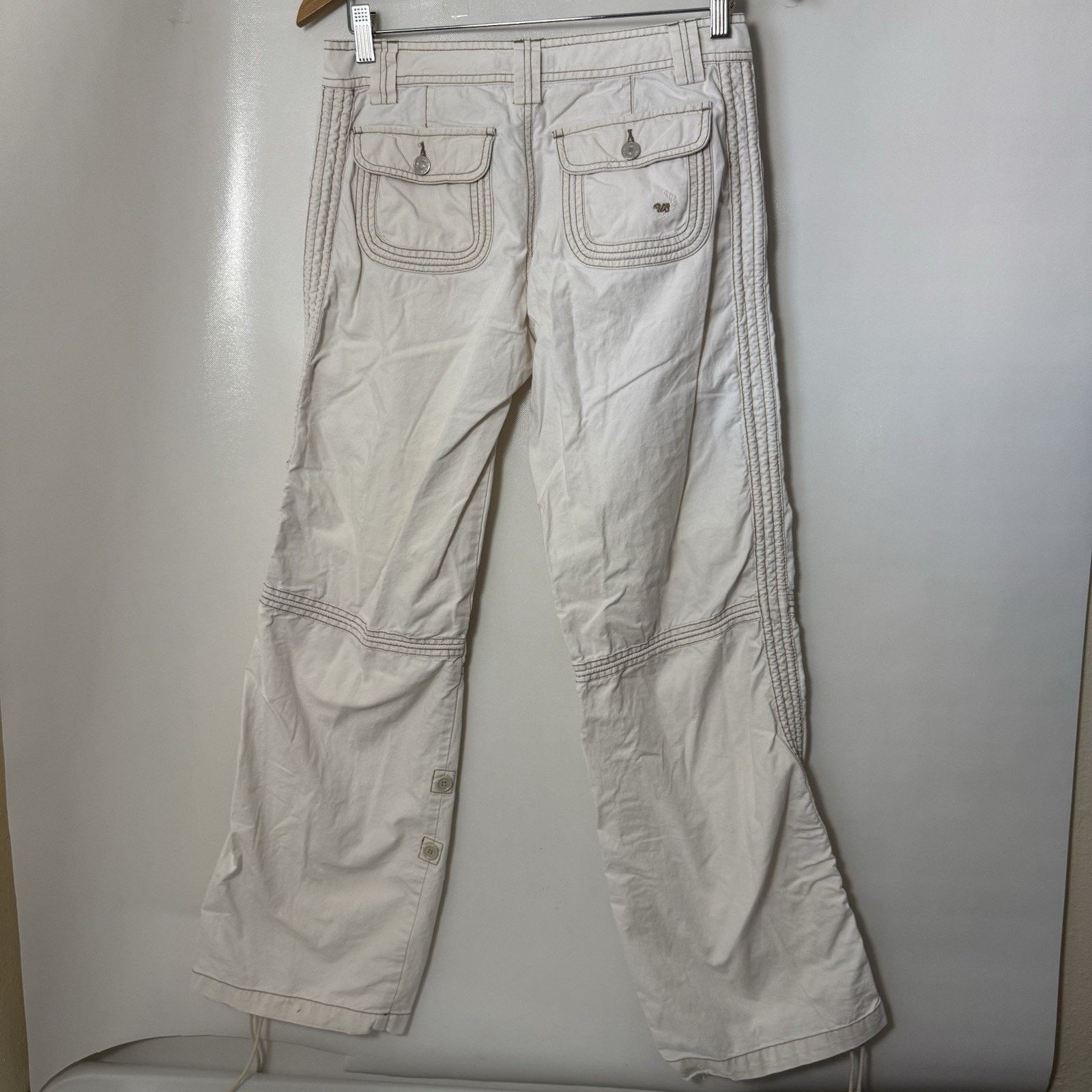 UNIONBAY Vintage Y2K Unionbay Low Rise Baggy Wide Leg Cargo Pants Size 28" / US 6 / IT 42 - 2 Thumbnail