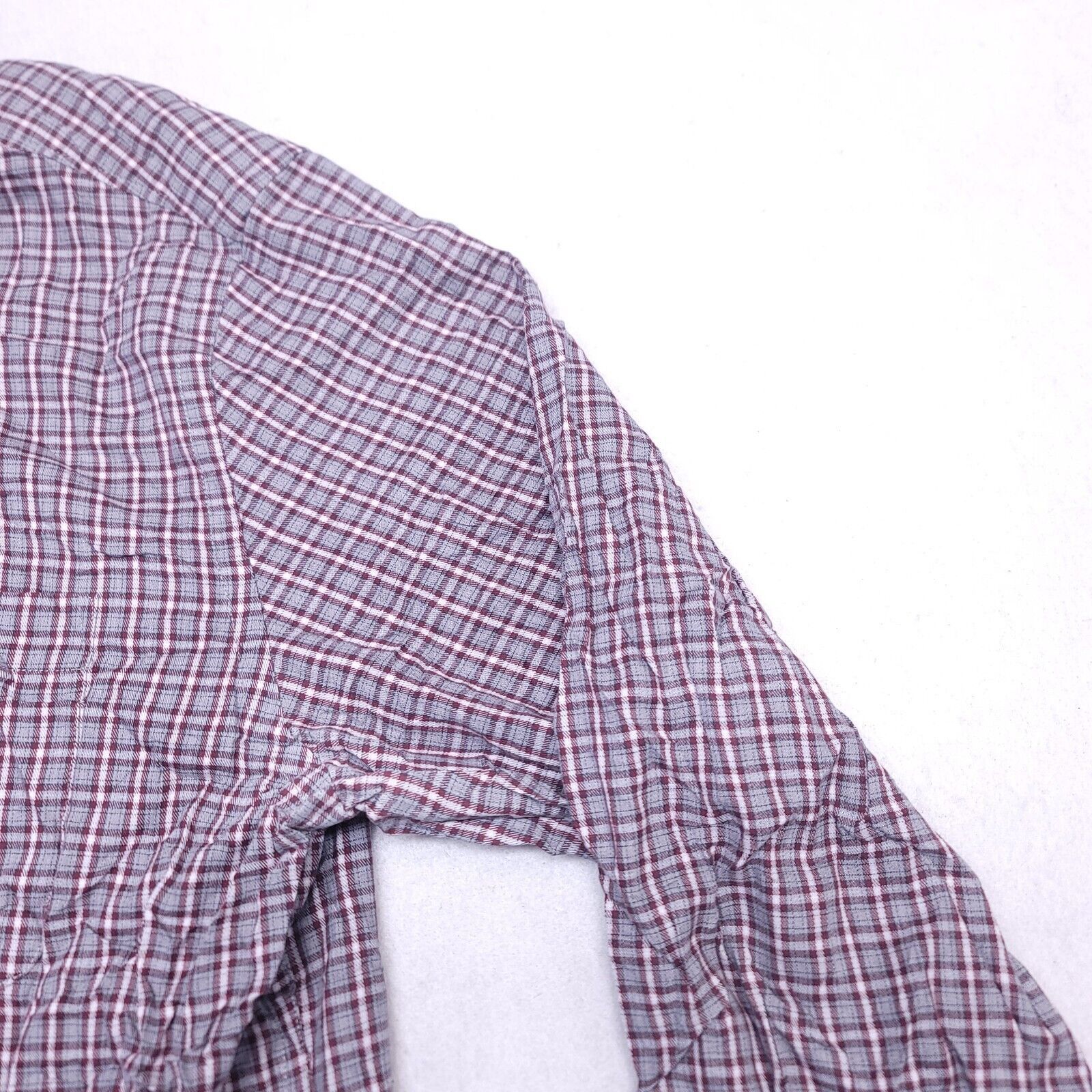 Jos. A. Bank Jos A Bank Tartan Flannel Button Up Shirt Mens Size L Maroon Size US L / EU 52-54 / 3 - 5 Thumbnail