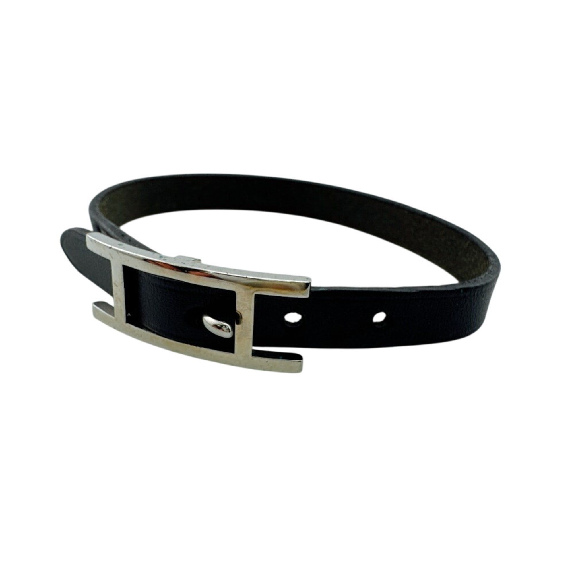 Hermes Hermes Be Api Bangle H-shaped clasp bracelet, black Size ONE SIZE - 1 Thumbnail