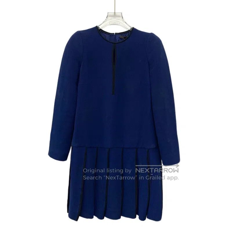 Louis Vuitton Louis Vuitton Navy Round Neck Zip Long Sleeve Dress Size XS / US 0-2 / IT 36-38 - 1 Thumbnail