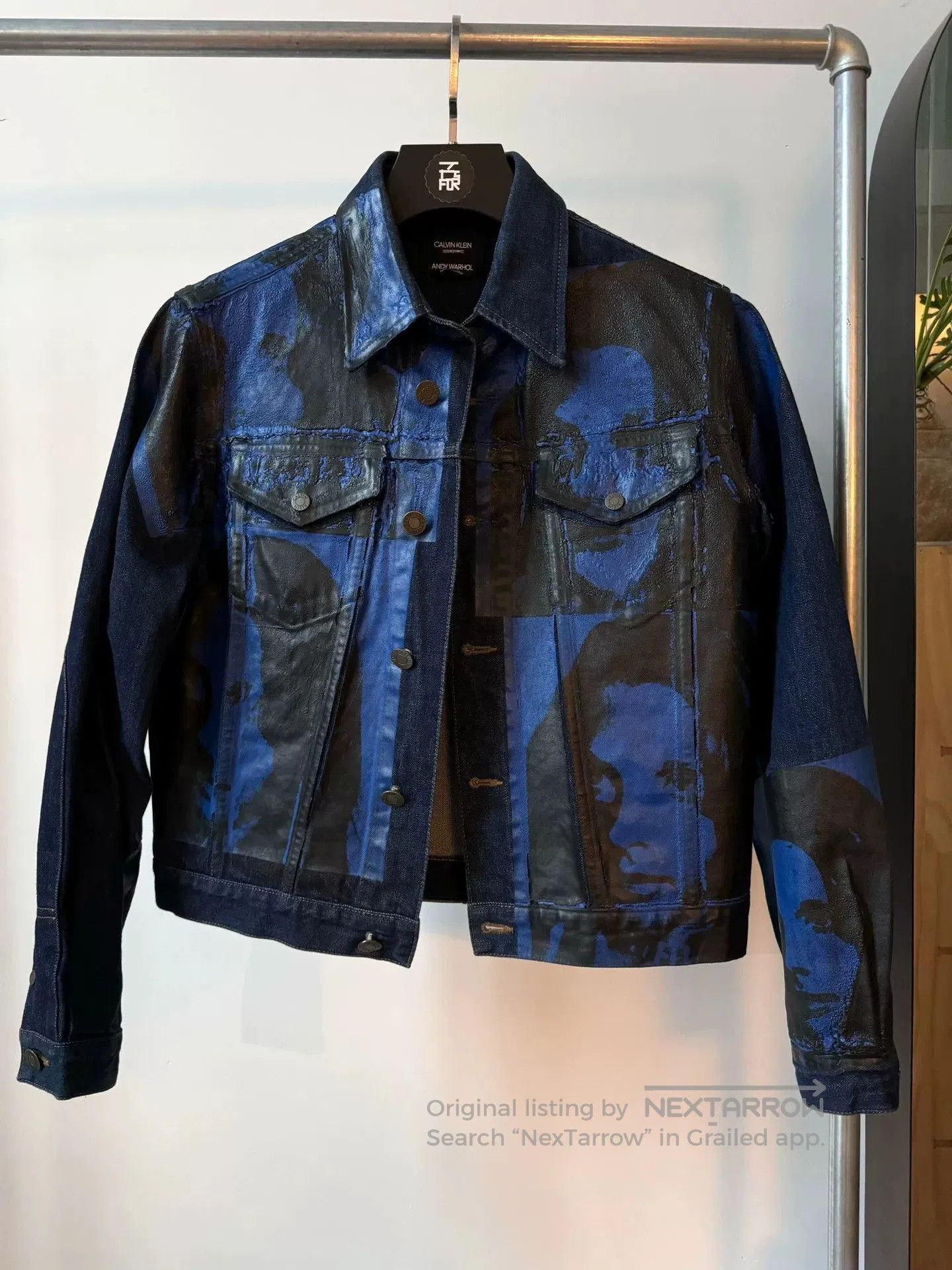 Calvin Klein 205W39NYC CALVIN KLEIN Denim Jacket with Graphic Print. Size US L / EU 52-54 / 3 - 1 Thumbnail