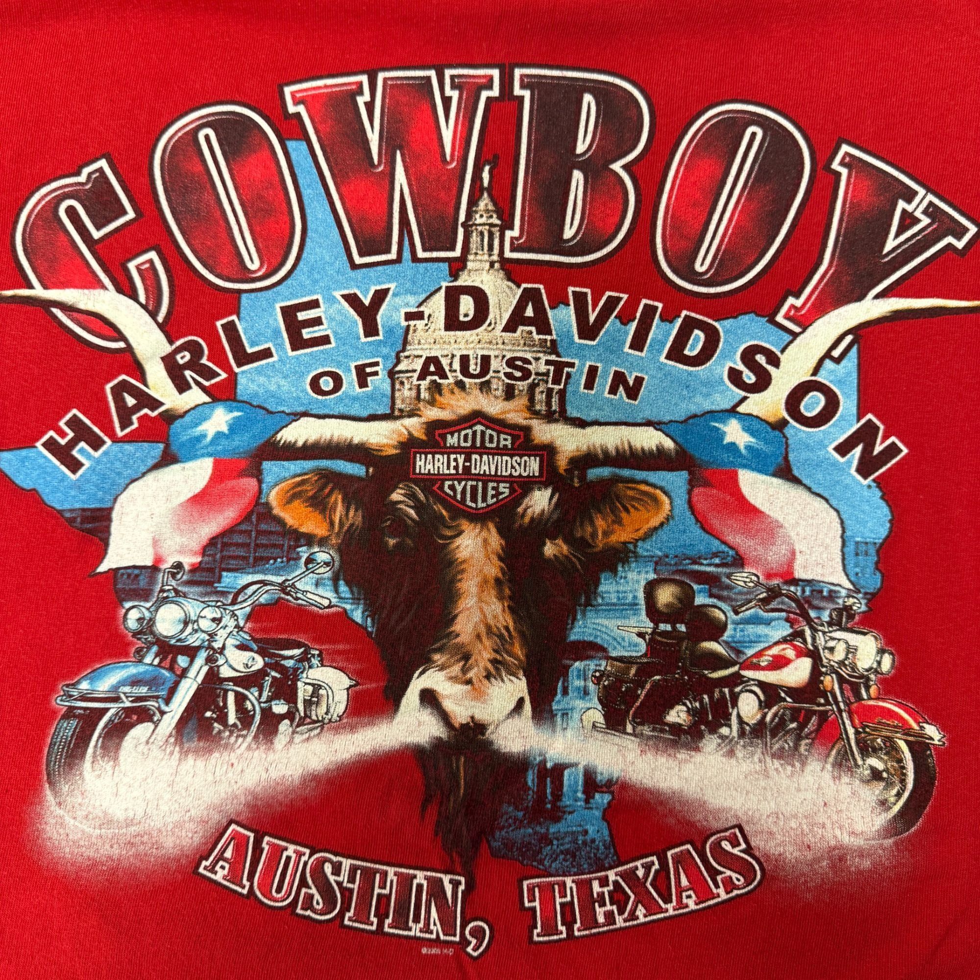 Harley Davidson H-D COWBOY COUNTRY USA TEXAS Longhorn Motorcycle Biker Shirt Size US XXL / EU 58 / 5 - 1 Thumbnail
