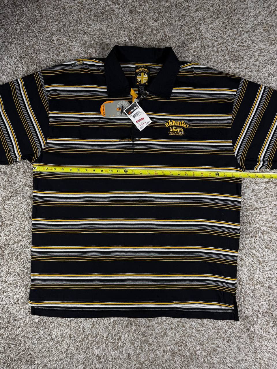 Akademiks Akademiks Y2K Polo Shirt 3XL Black Striped Hip Hop Skate Size US XXL / EU 58 / 5 - 8 Thumbnail