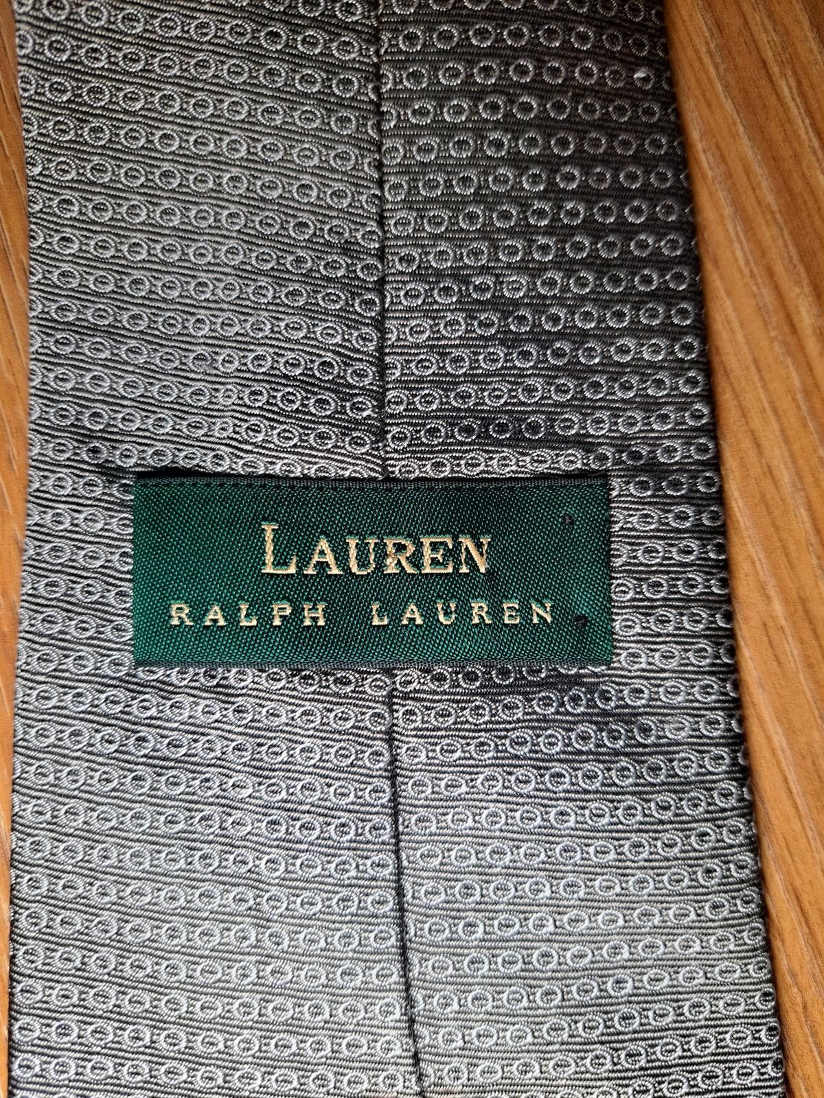 Polo Ralph Lauren Ralph Lauren Tie 100% Silk Handmade Silver Geometric Wide Size ONE SIZE - 2 Thumbnail