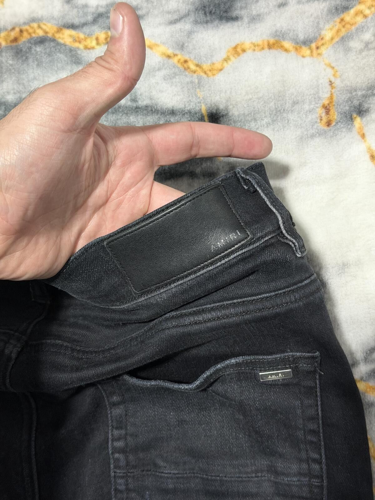 Amiri Amiri MX1 Hawaiian Brown Patch Black Denim - Sz29 Size US 29 - 4 Thumbnail