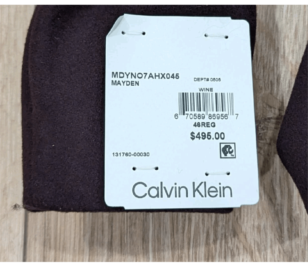 Calvin Klein Calvin Klein Slim Fit Wool-Blend Coat Wine 46R Size US XL / EU 56 / 4 - 6 Thumbnail