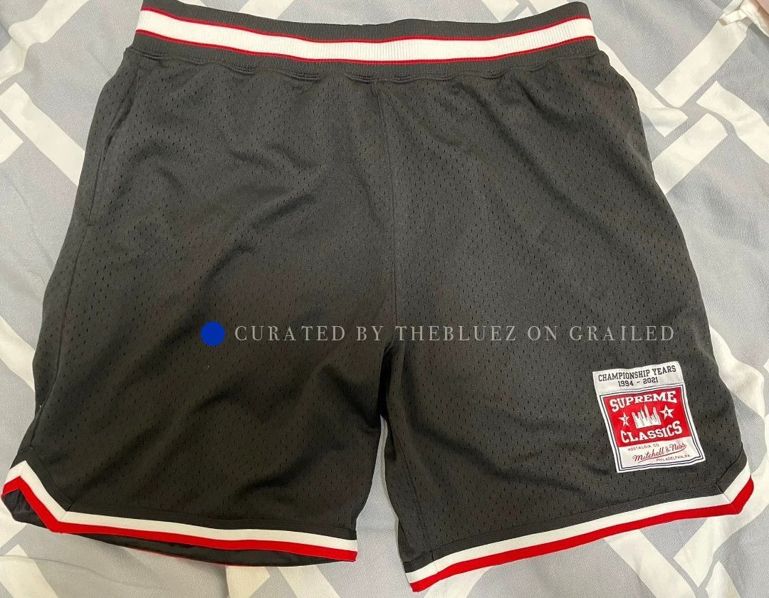Supreme Mitchell Ness Collab Black Basketball Shorts Size US 34 / EU 50 - 1 Thumbnail