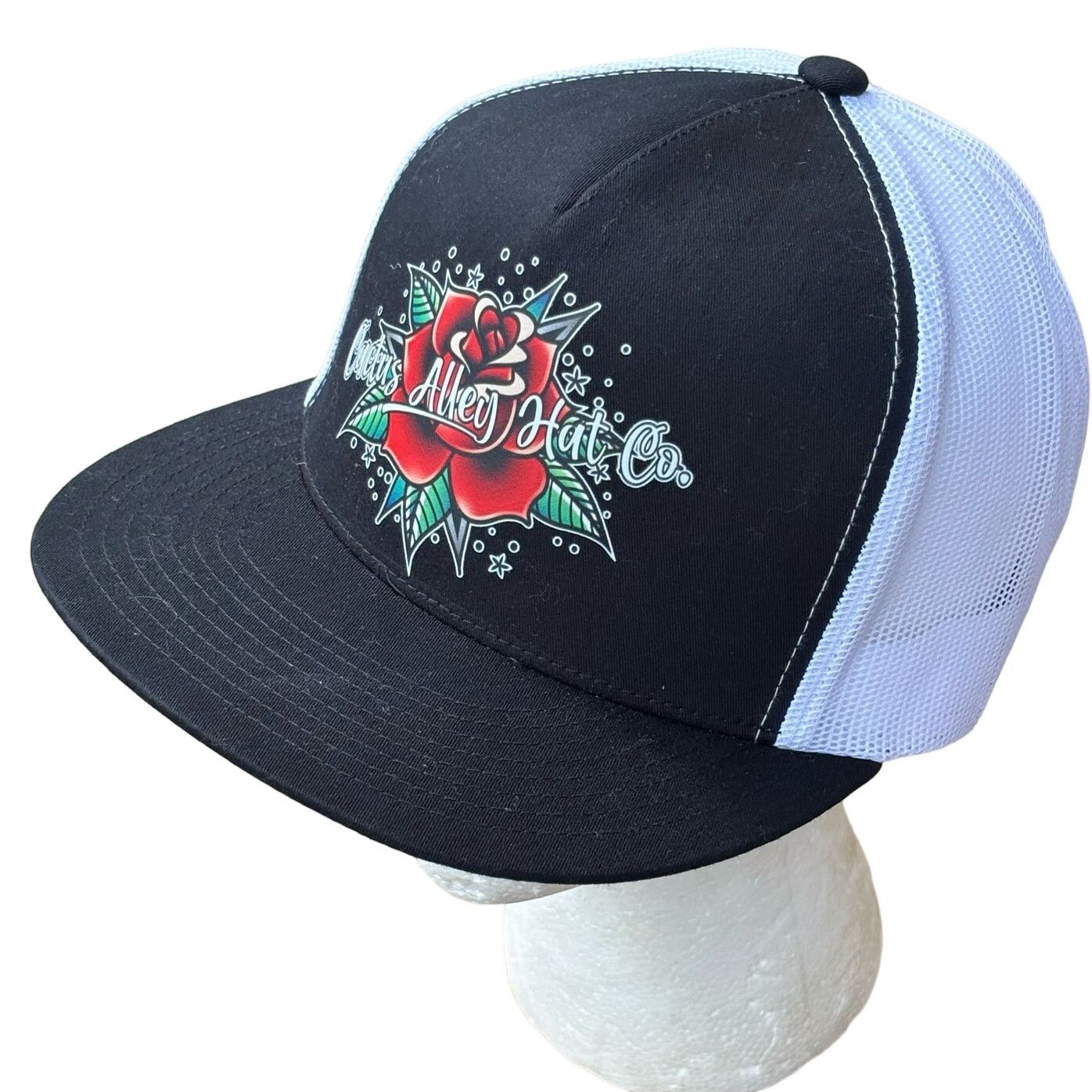 Other Black Floral Hat Size ONE SIZE - 2 Thumbnail