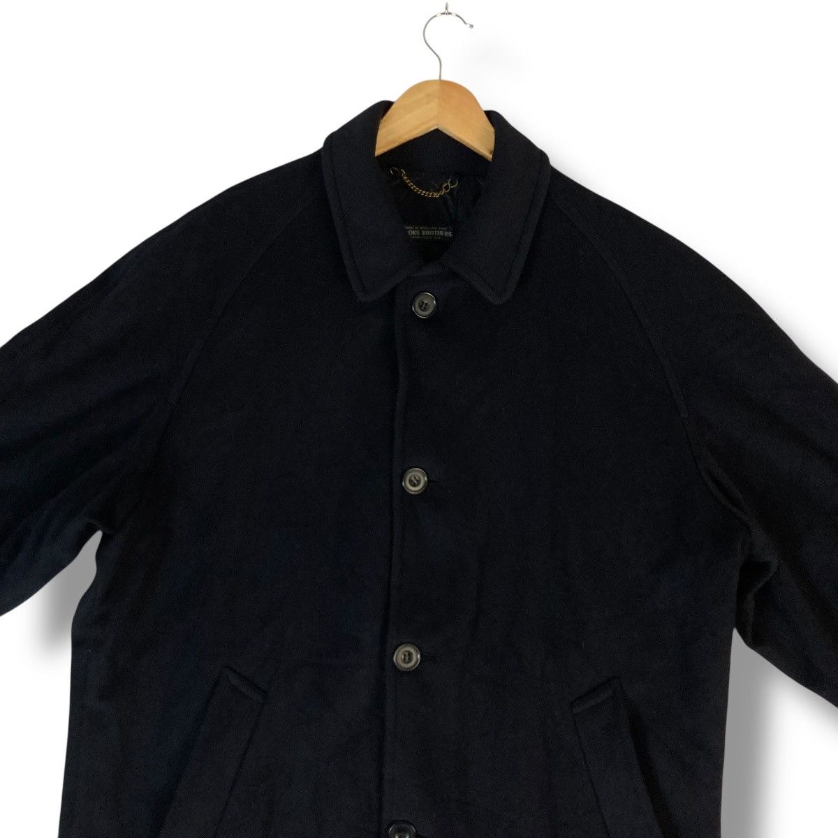 Brooks Brothers 🇬🇧 VINTAGE BROOKS BROTHERS WOOL OVERCOAT JACKET Size US M / EU 48-50 / 2 - 5 Thumbnail