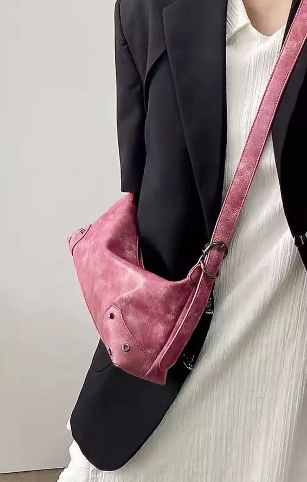 Vintage Retro Style PU Leather Small Shoulder Bag y2k unisex Size ONE SIZE - 5 Thumbnail