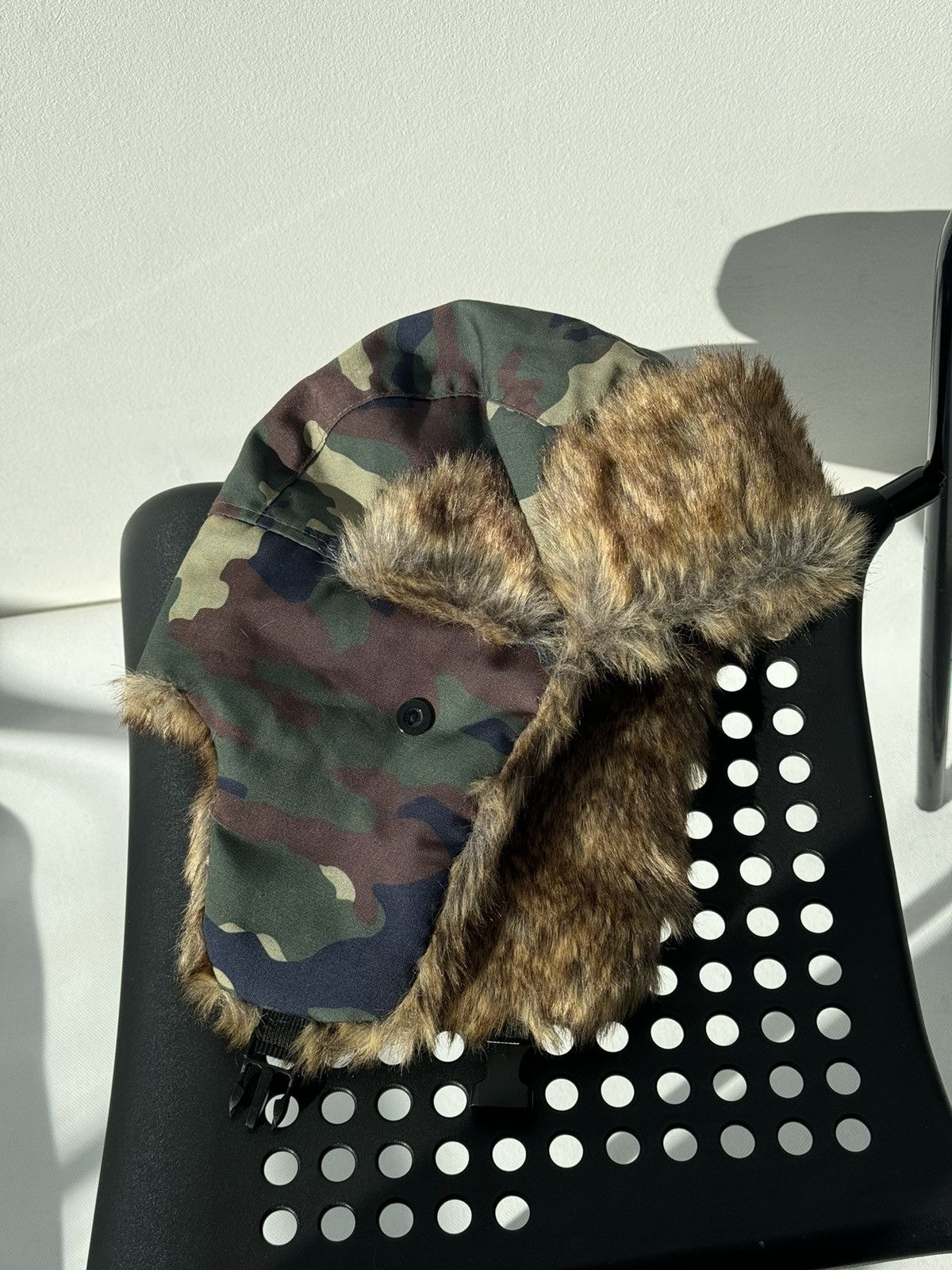 Hysteric Glamour Vintage Camo fuzzy mohair japanese ushanka hat avant garde Size ONE SIZE - 1 Thumbnail