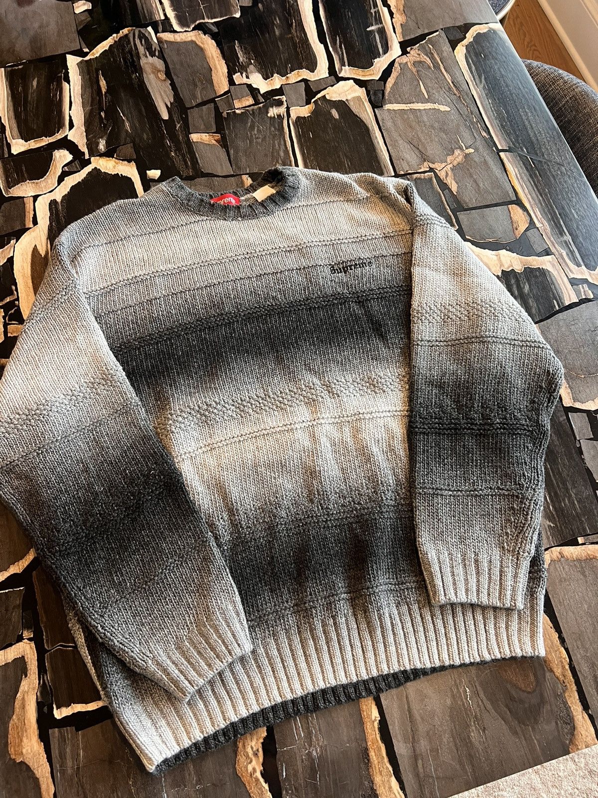 supremeGradient stripe sweater Supreme Gradient Stripe Sweater M