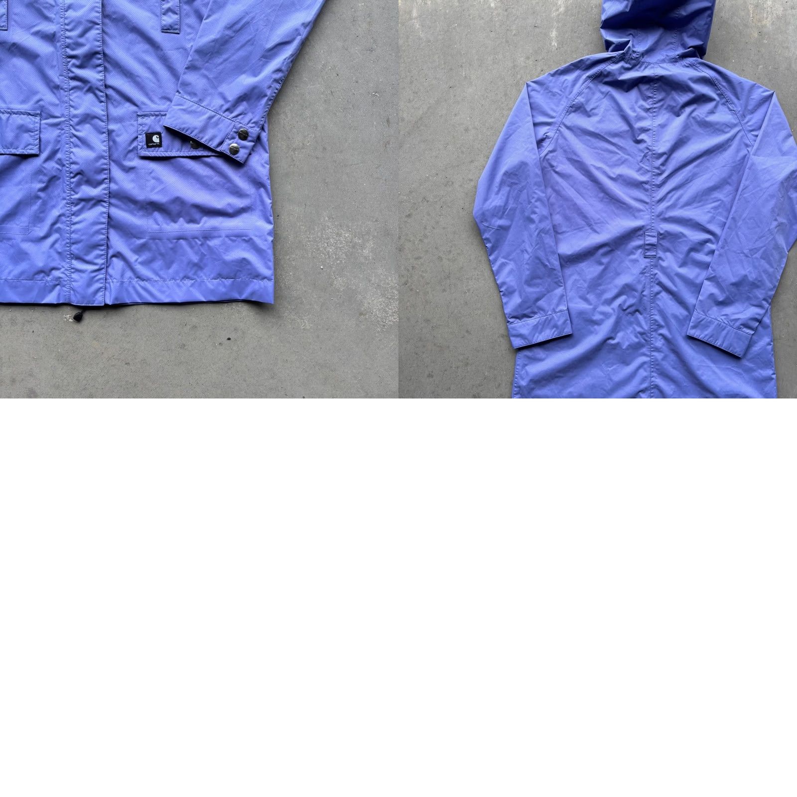 Carhartt Carhartt Women Purple Hooded Rain Jacket Ripstop Small Periwinkle 90s Size S / US 4 / IT 40 - 8 Thumbnail