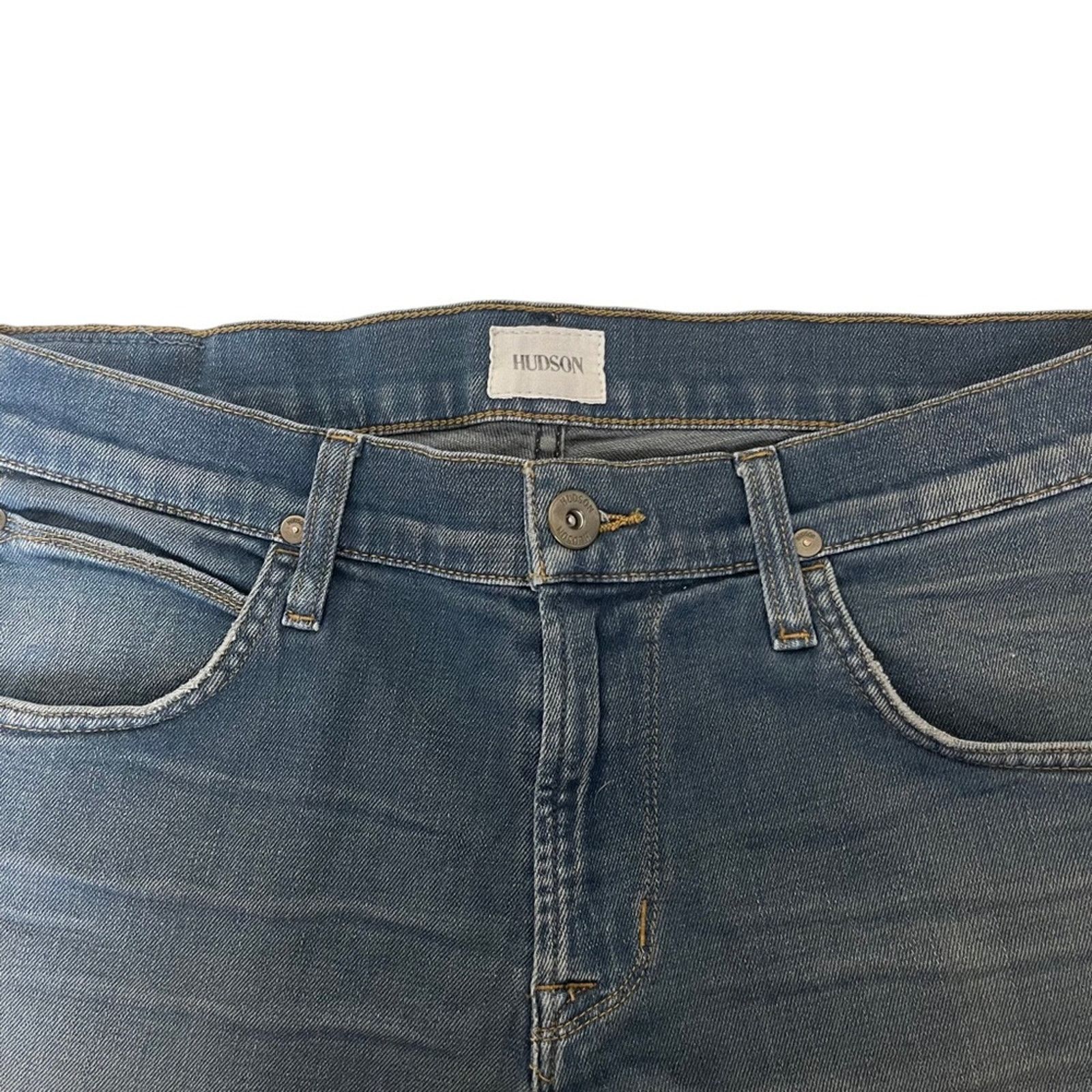 Hudson Hudson Blake Slim Straight Medium Wash Blue Denim Short 32 Size 32" / US 10 / IT 46 - 3 Thumbnail