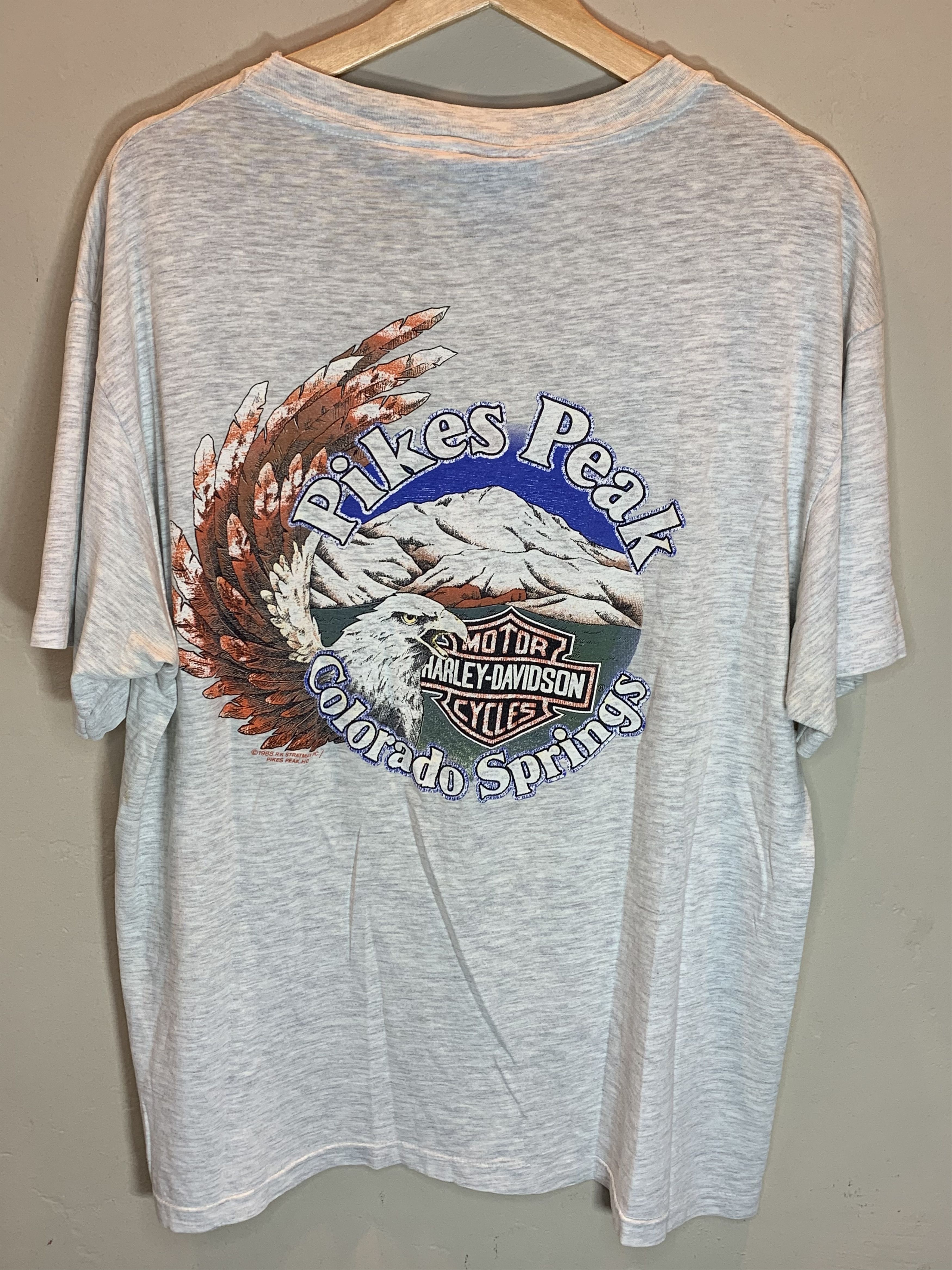 Harley Davidson RARE Vintage 80s Harley Davidson Thunder Single Stitch Shirt Size US L / EU 52-54 / 3 - 2 Thumbnail
