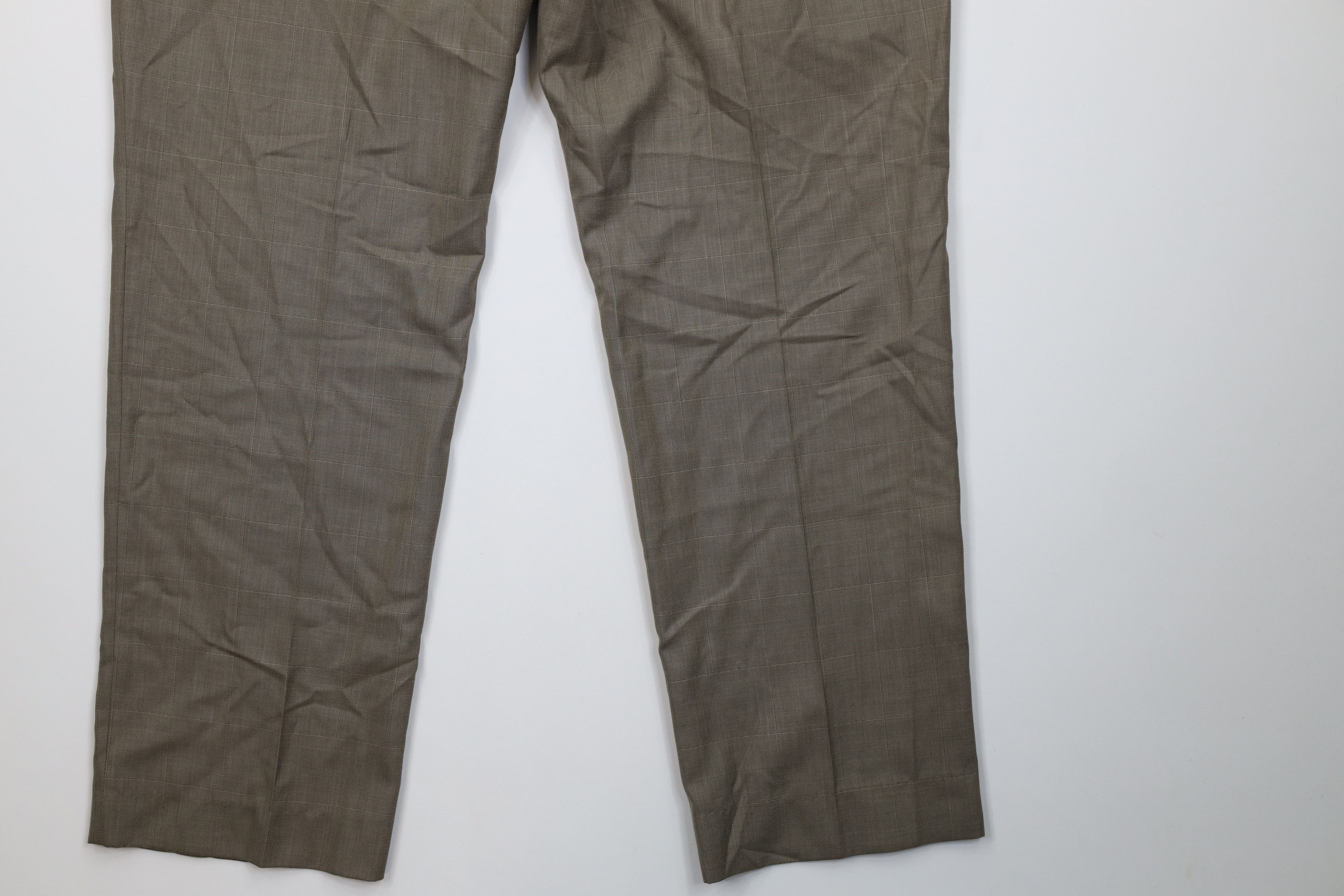 Ralph Lauren Vintage Ralph Lauren Knit Wide Leg Chino Pants Beige Plaid Size US 38 / EU 54 - 11 Thumbnail