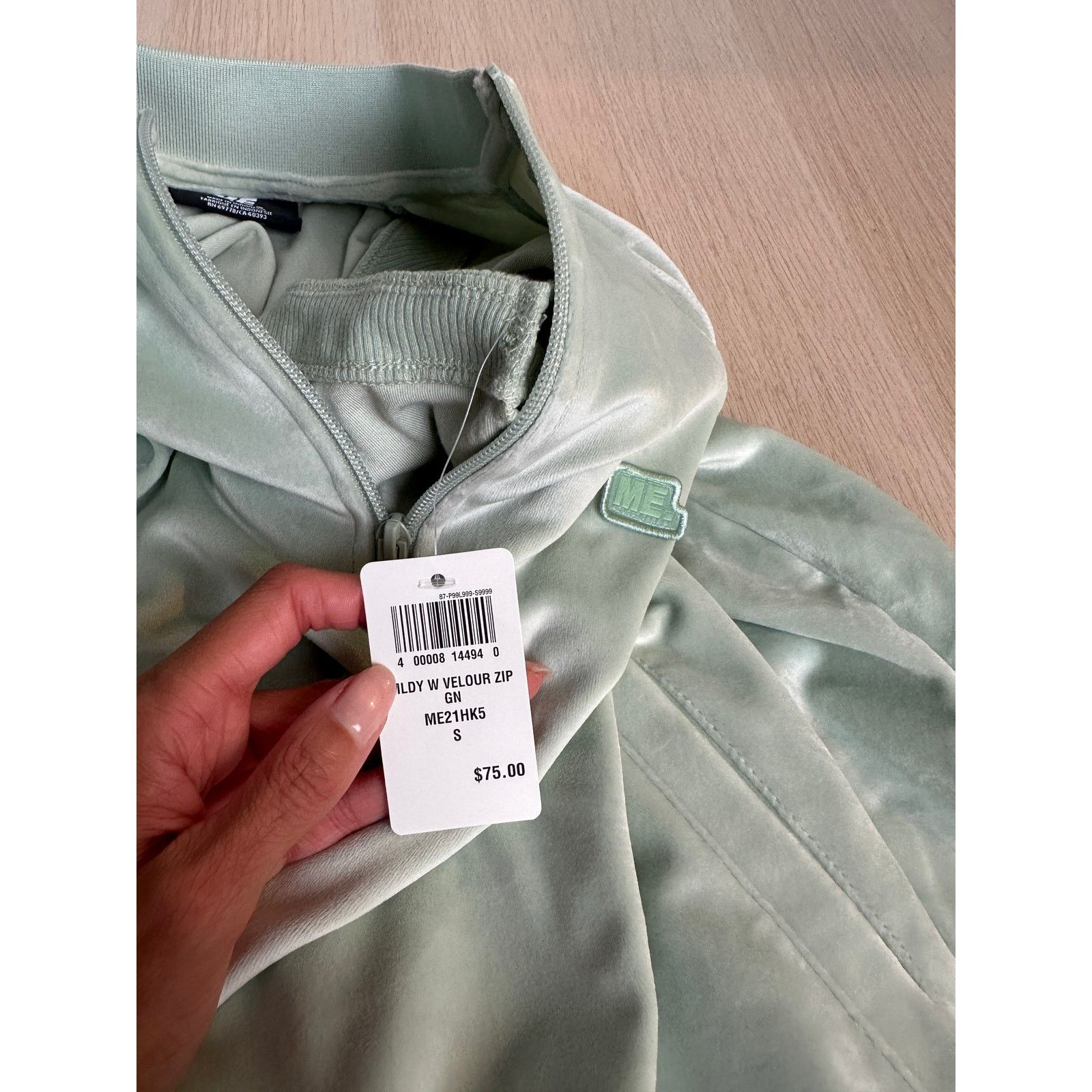 Foot Locker Melody Ehsani Mint Quarter Zip Velour Fleece - Size S Size S / US 4 / IT 40 - 5 Thumbnail
