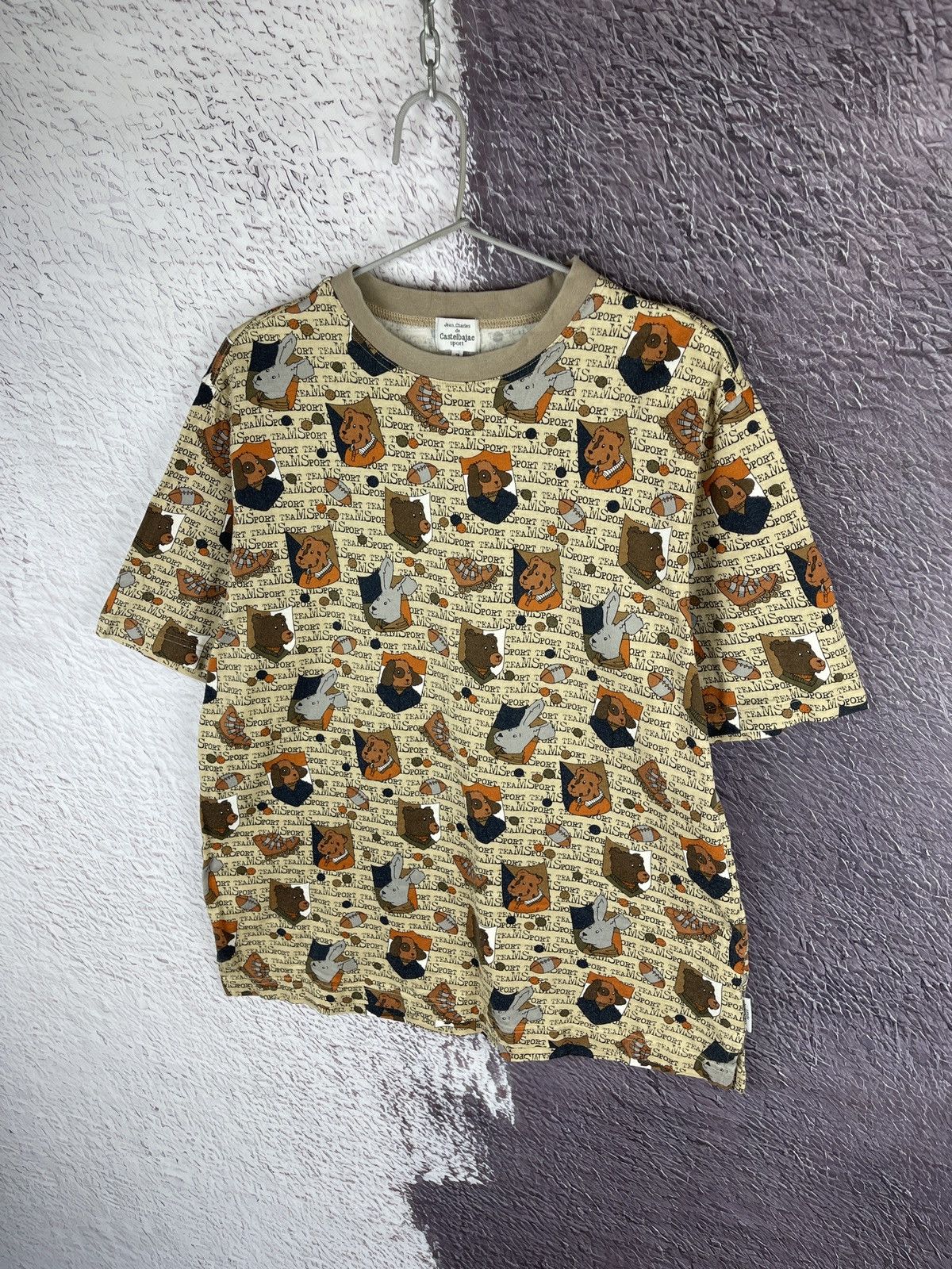 Japanese Brand × Jean Charles De Castelbajac × Vintage Jean Charles de Castelbajac Sport animal pattern tee shirt Size US M / EU 48-50 / 2 - 2 Thumbnail