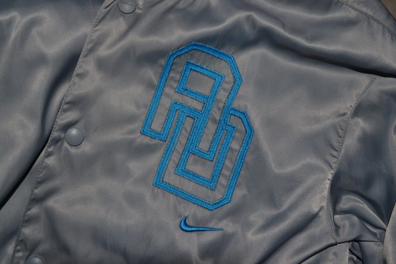 Nike × Vintage Vintage Nike Mens AD Varsity Jacket Satin Gray Size M Size US M / EU 48-50 / 2 - 8 Thumbnail