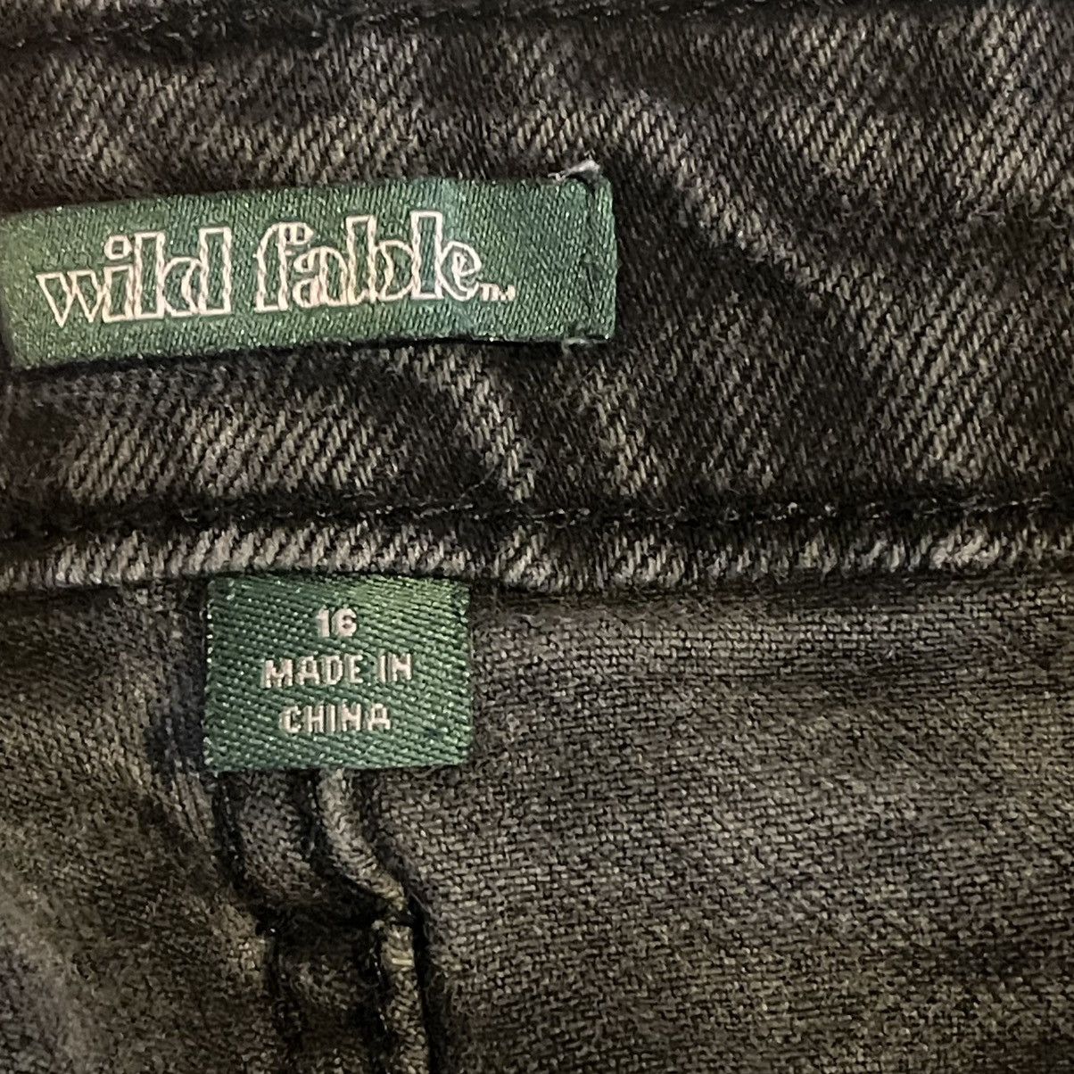 Other Wild Fable Jeans Women 16 Black Tie Dye Button Fly (32x30) Size 32" / US 10 / IT 46 - 3 Thumbnail