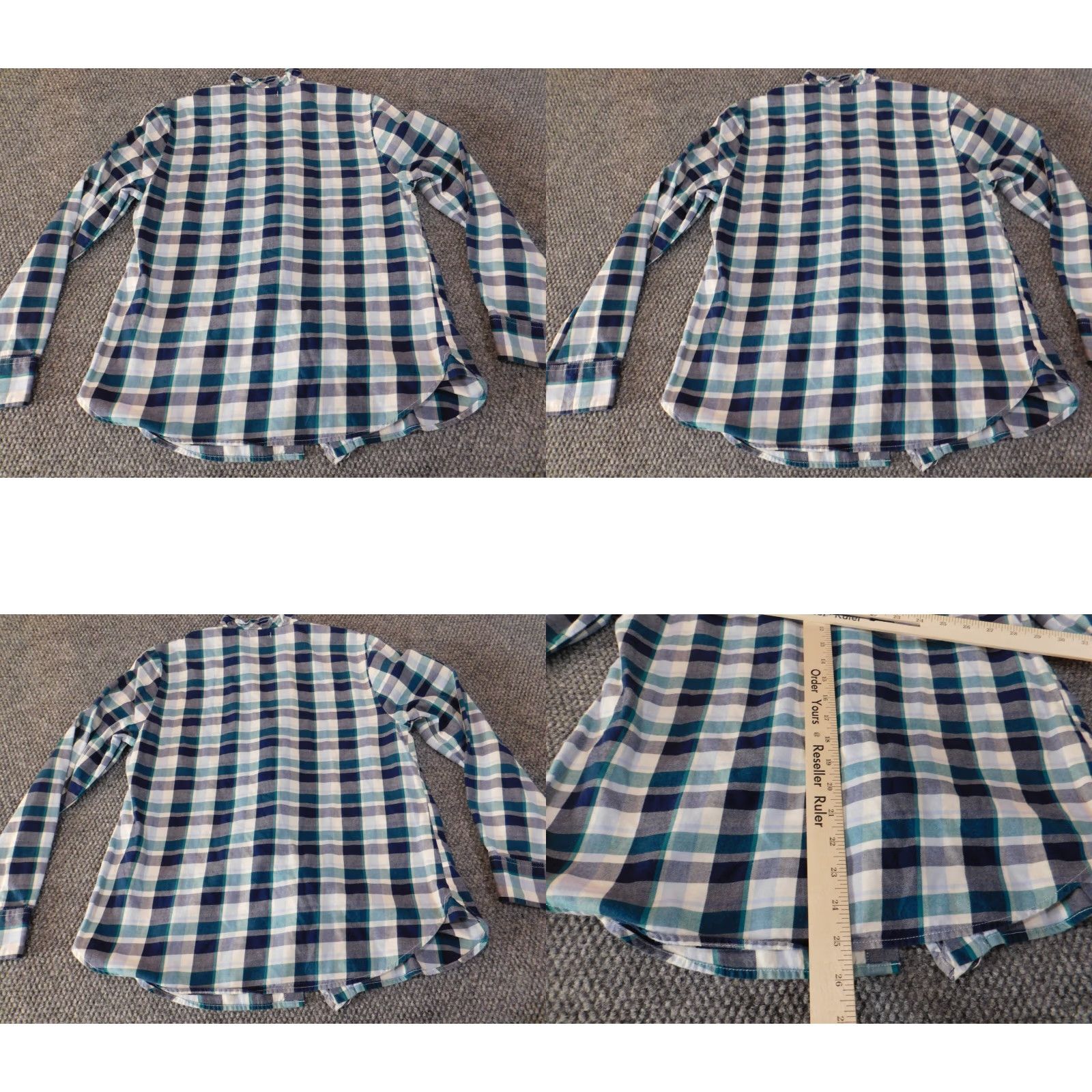 Izod IZOD Shirt Womens Button-Up Casual Plaid Blue Medium Size M / US 6-8 / IT 42-44 - 8 Thumbnail