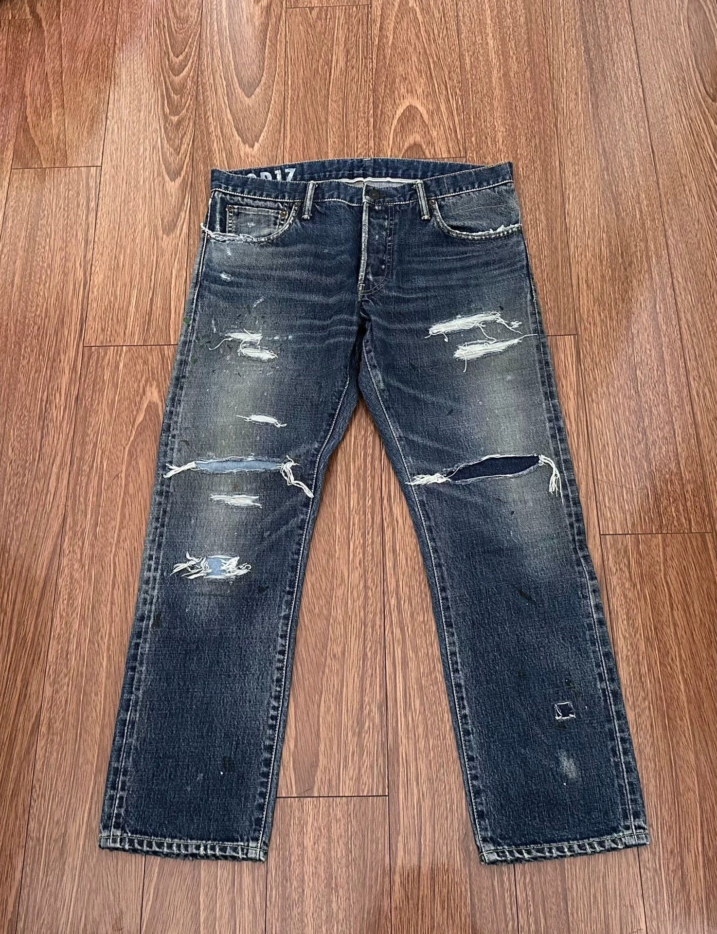 VISVIM SS10 DAMAGED-17 D17 New W34L28 size tag cut