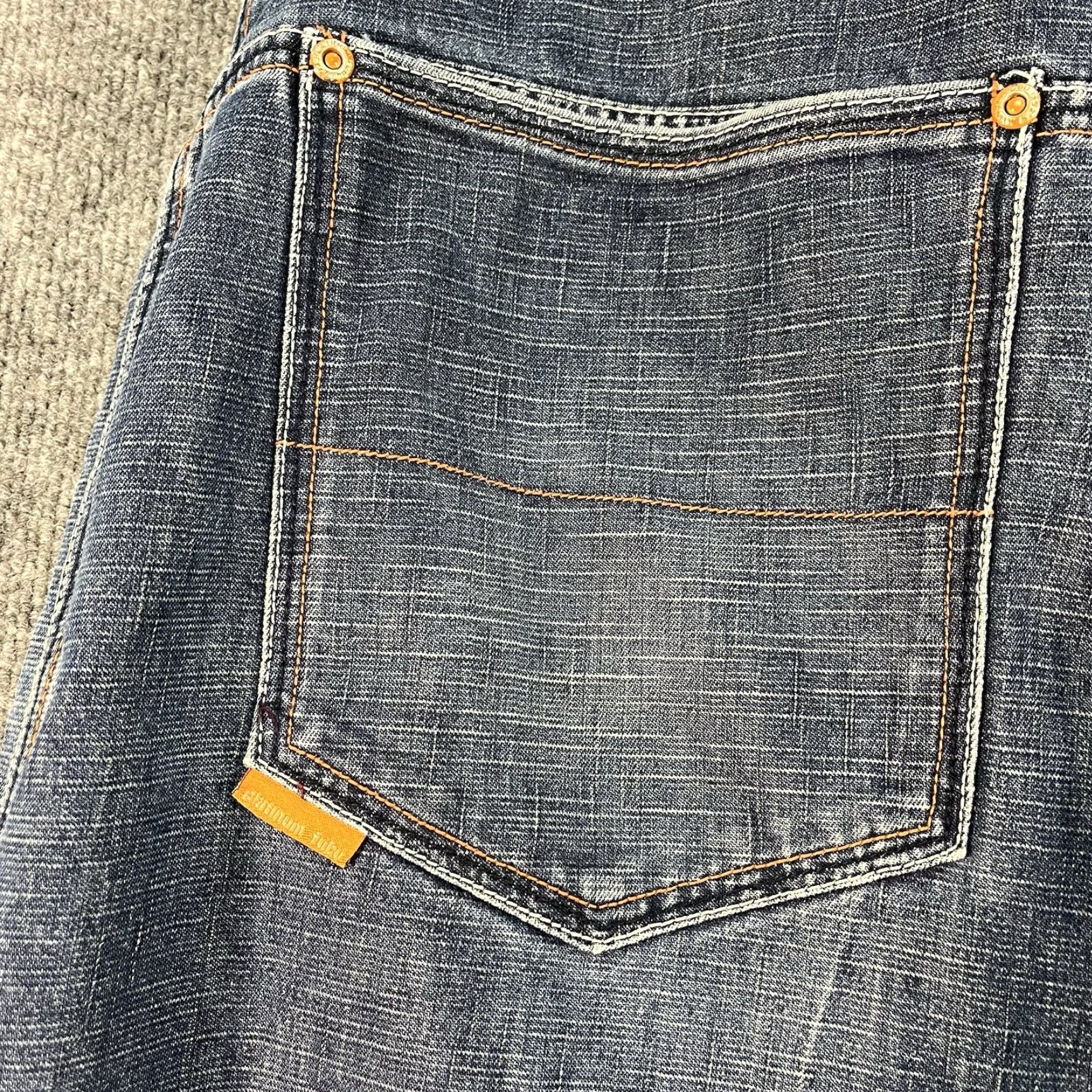 Fubu FUBU Platinum Jeans Mens 34x29 Actual Blue Fat Albert Embroidered Vtg Baggy Wide Size US 34 / EU 50 - 5 Thumbnail