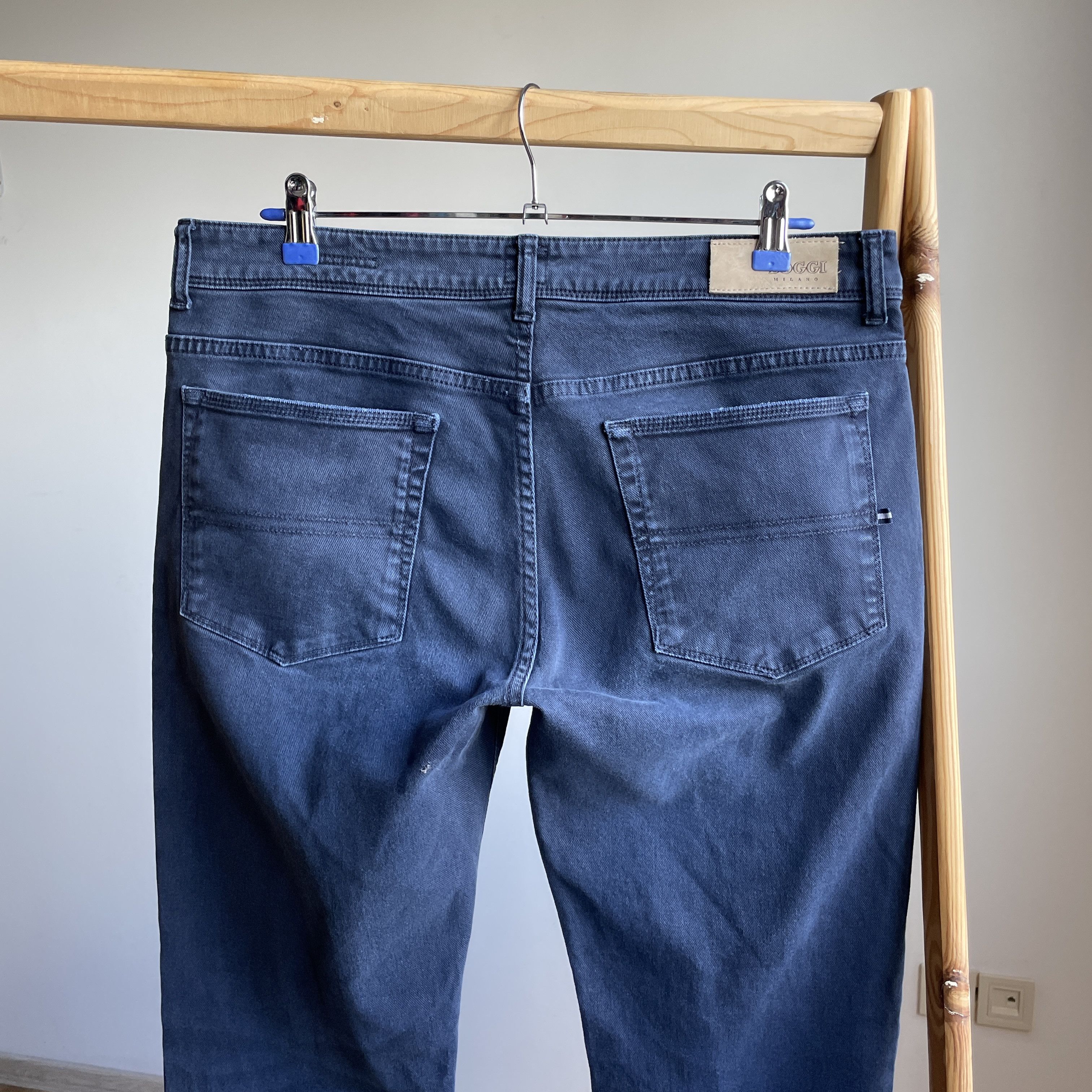 Boggi Boggi Manuel Extra Slim Fit Distressed Garment Dyed Denim Size US 36 / EU 52 - 4 Thumbnail