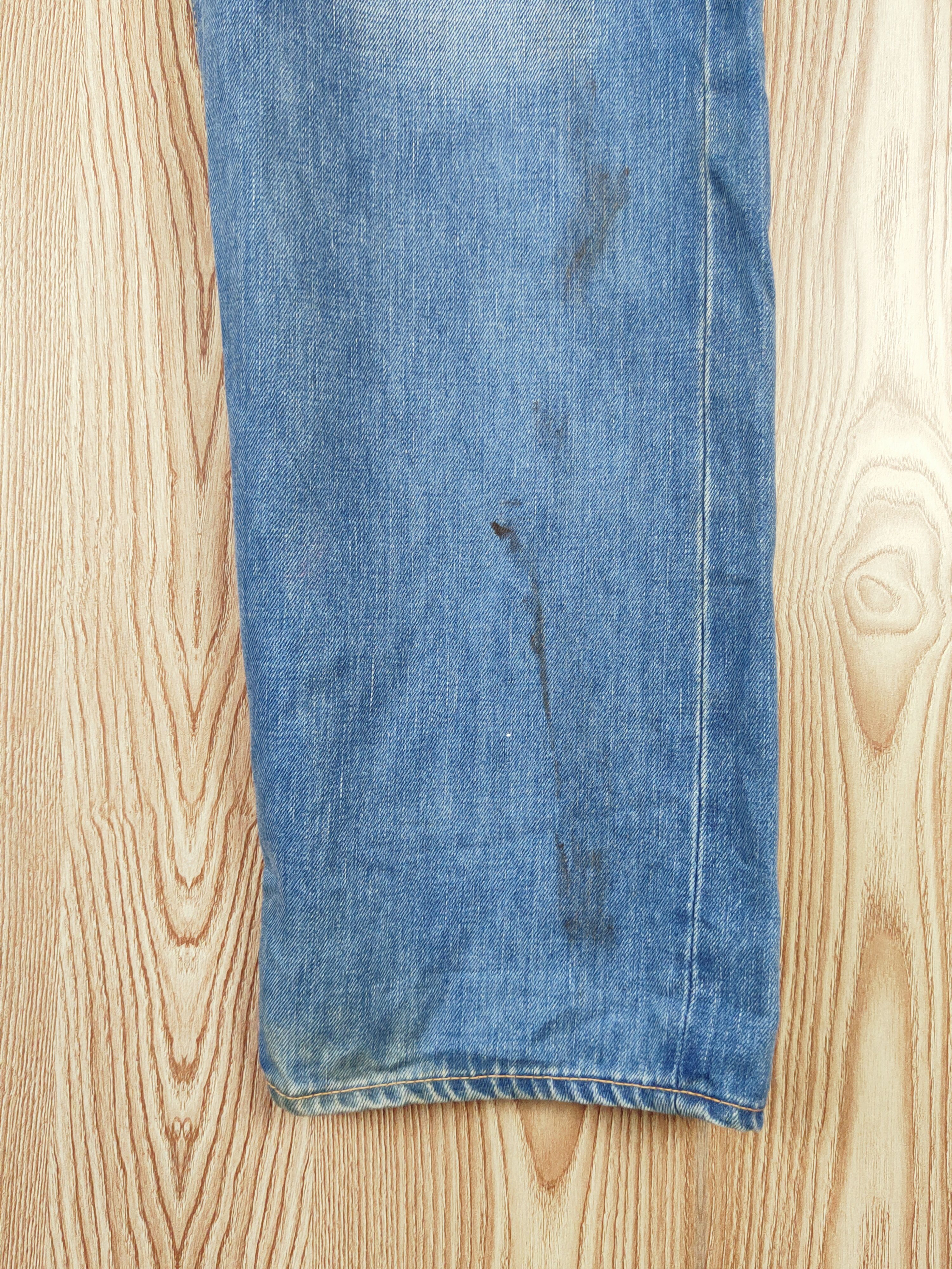 Japanese Brand Grimie Blue Distressed Ripped selvedge denim vintage #W648 Size US 36 / EU 52 - 6 Thumbnail