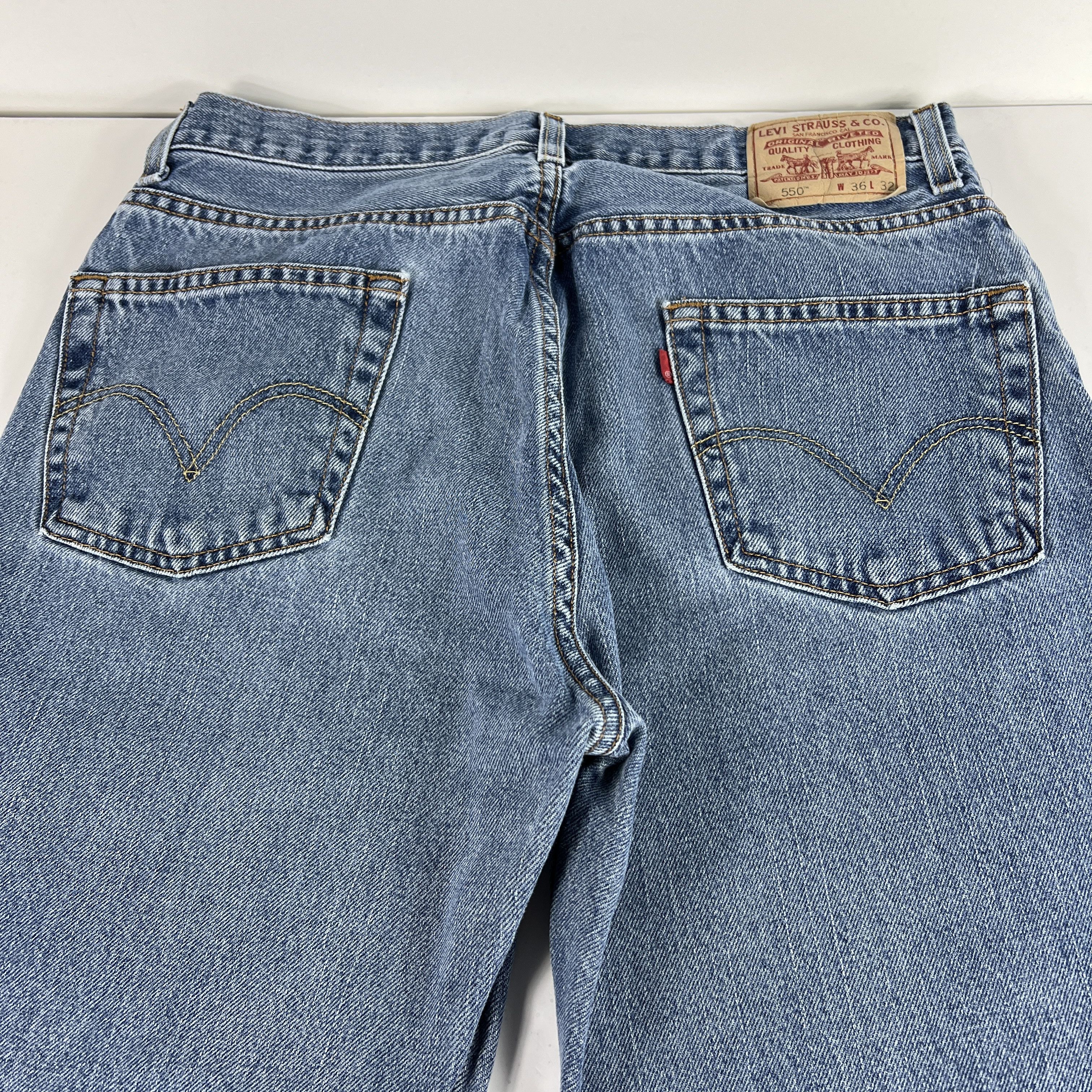 Levi's Y2K Levi's Jean 550 Relaxed Straight Blue Faded Cotton Denim Size US 34 / EU 50 - 11 Thumbnail