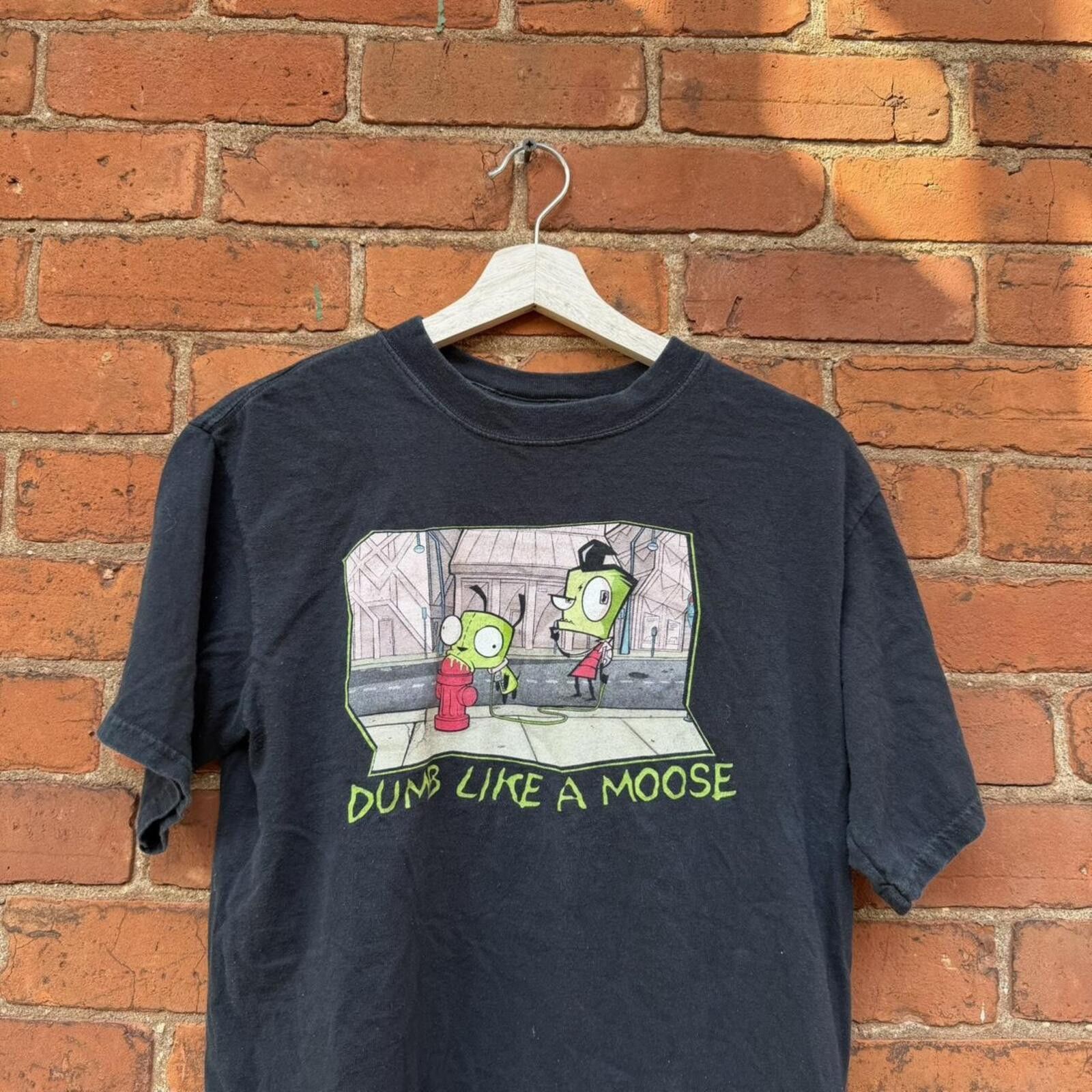 Anvil Vintage invader zim dumb like a moose t shirt 00s Size US M / EU 48-50 / 2 - 3 Thumbnail